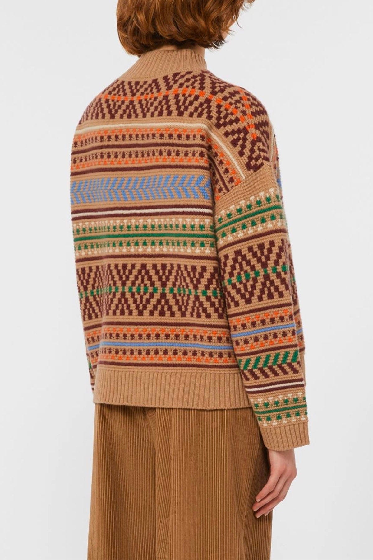 MAXMARA&#39;S BRANDS MAGLIA-CANOTTIERA-TOP  Maglia donna disegno jacquard Weekend Max Mara Festoso