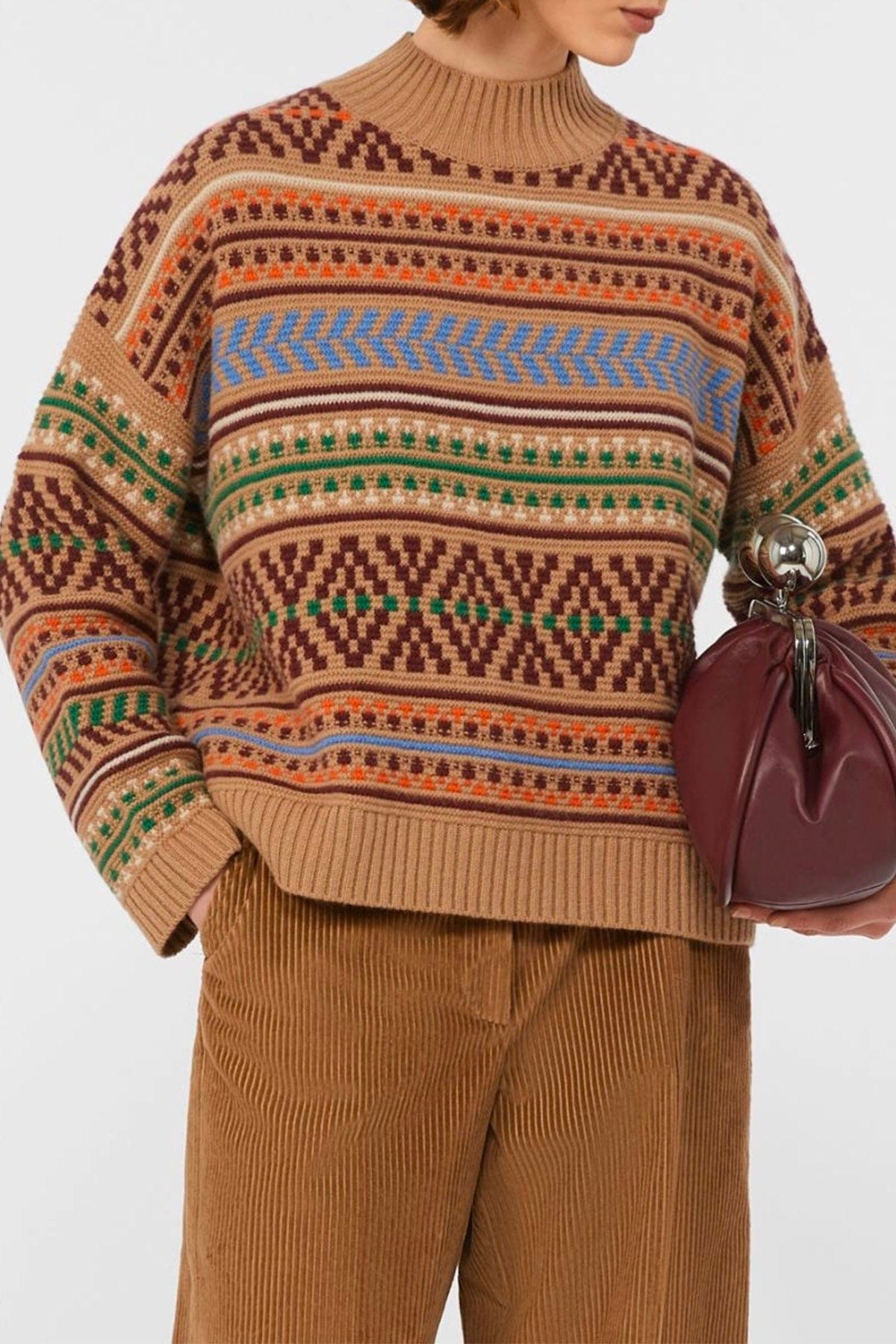 MAXMARA&#39;S BRANDS MAGLIA-CANOTTIERA-TOP  Maglia donna disegno jacquard Weekend Max Mara Festoso