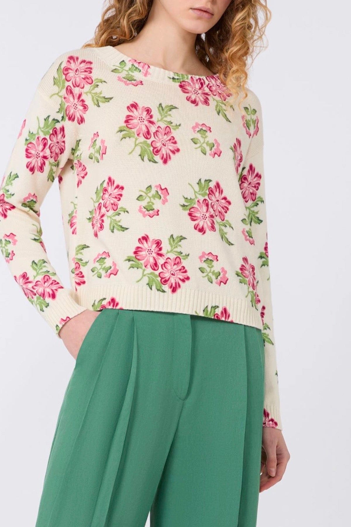 MAXMARA'S BRANDS MAGLIA-CANOTTIERA-TOP  Maglia fiorata in cotone donna Weekend Max Mara Wkdeditto