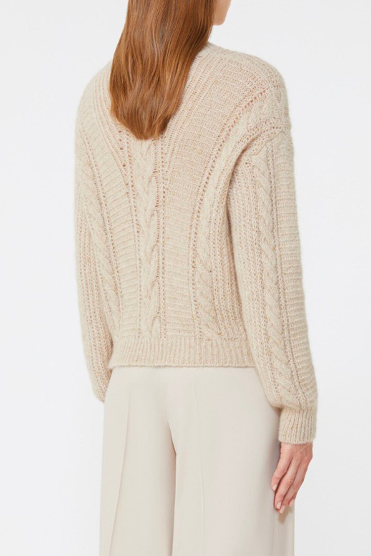 MAXMARA&#39;S BRANDS MAGLIA-CANOTTIERA-TOP  Maglia in alpaca e lurex Max Mara Studio Crasso