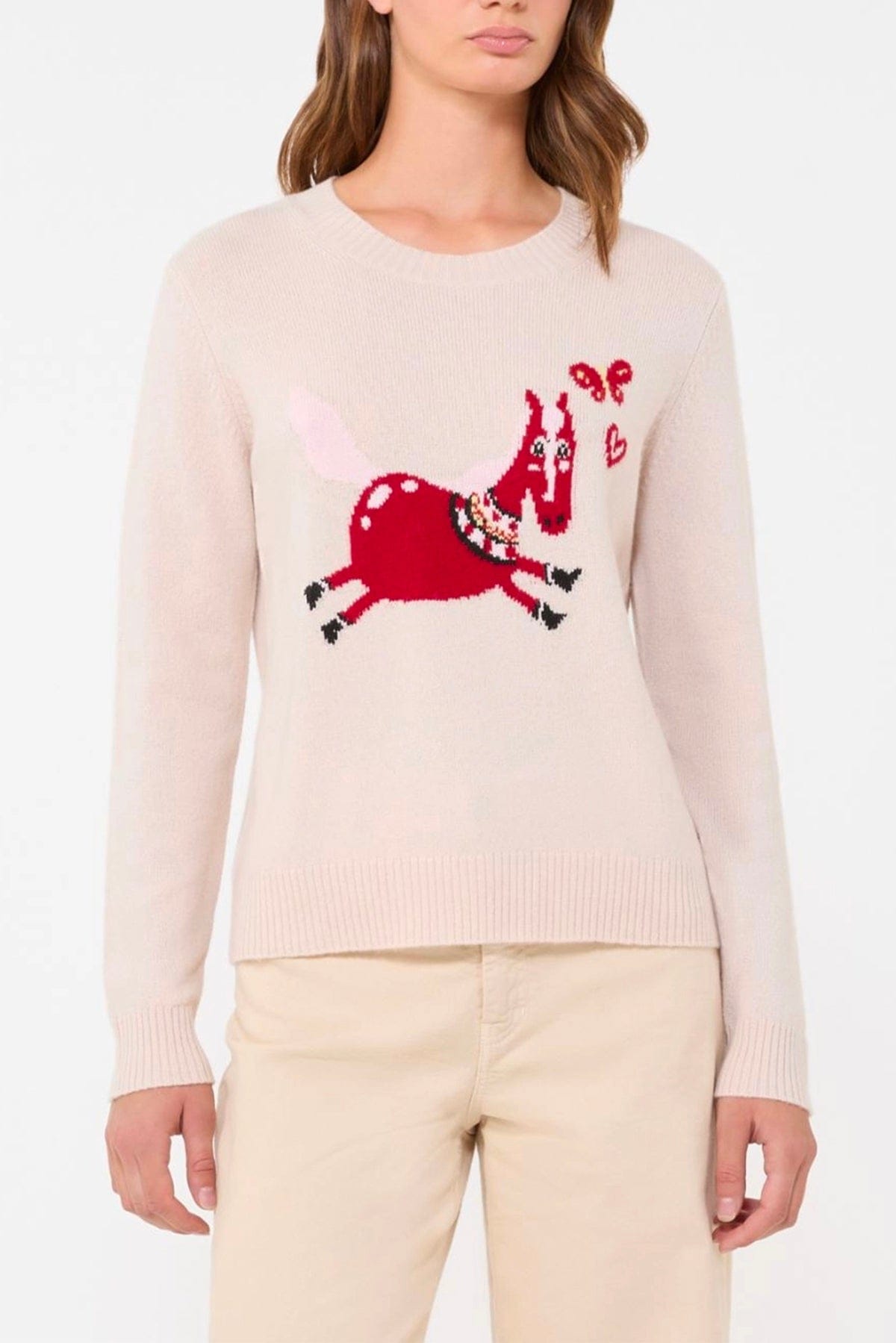 MAXMARA'S BRANDS MAGLIA-CANOTTIERA-TOP  Maglia in cashmere donna con ricamo Weekend Max Mara Wkdtunica