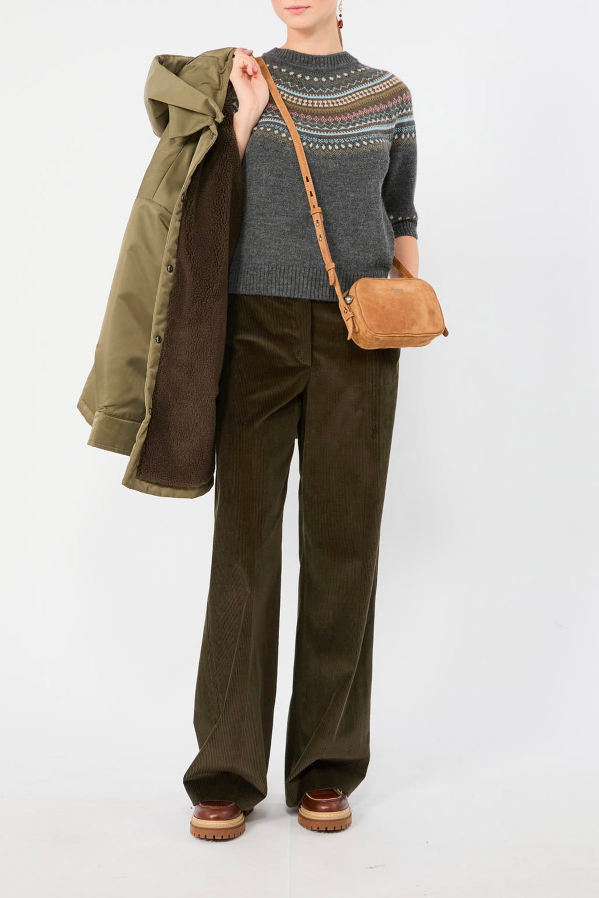 MAXMARA'S BRANDS MAGLIA-CANOTTIERA-TOP  Maglia in filato di lana e alpaca fantasia geometrica Max Mara Weekend Wkdgallo