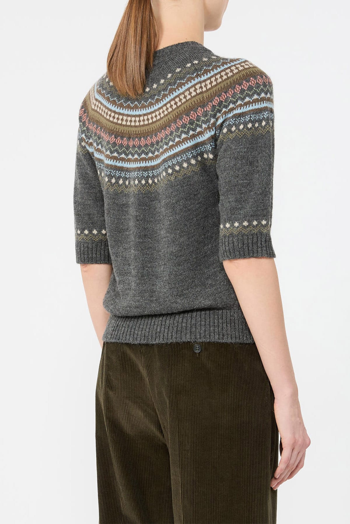 MAXMARA'S BRANDS MAGLIA-CANOTTIERA-TOP  DIS. GEOMETRICO / XXS Maglia in filato di lana e alpaca fantasia geometrica Max Mara Weekend Wkdgallo