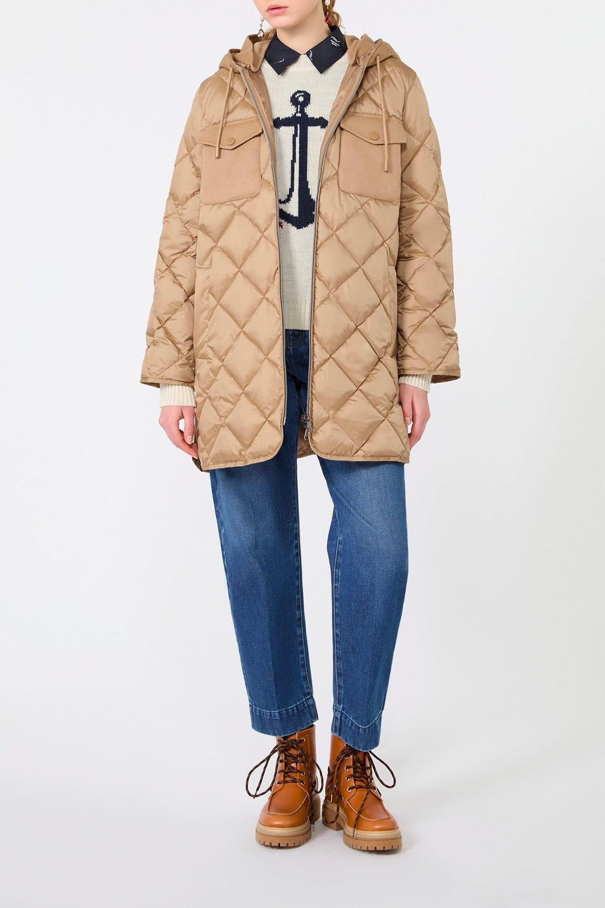 MAXMARA'S BRANDS MAGLIA-CANOTTIERA-TOP  Maglia in filato di lana ed alpaca Max Mara Weekend Wkdnitra