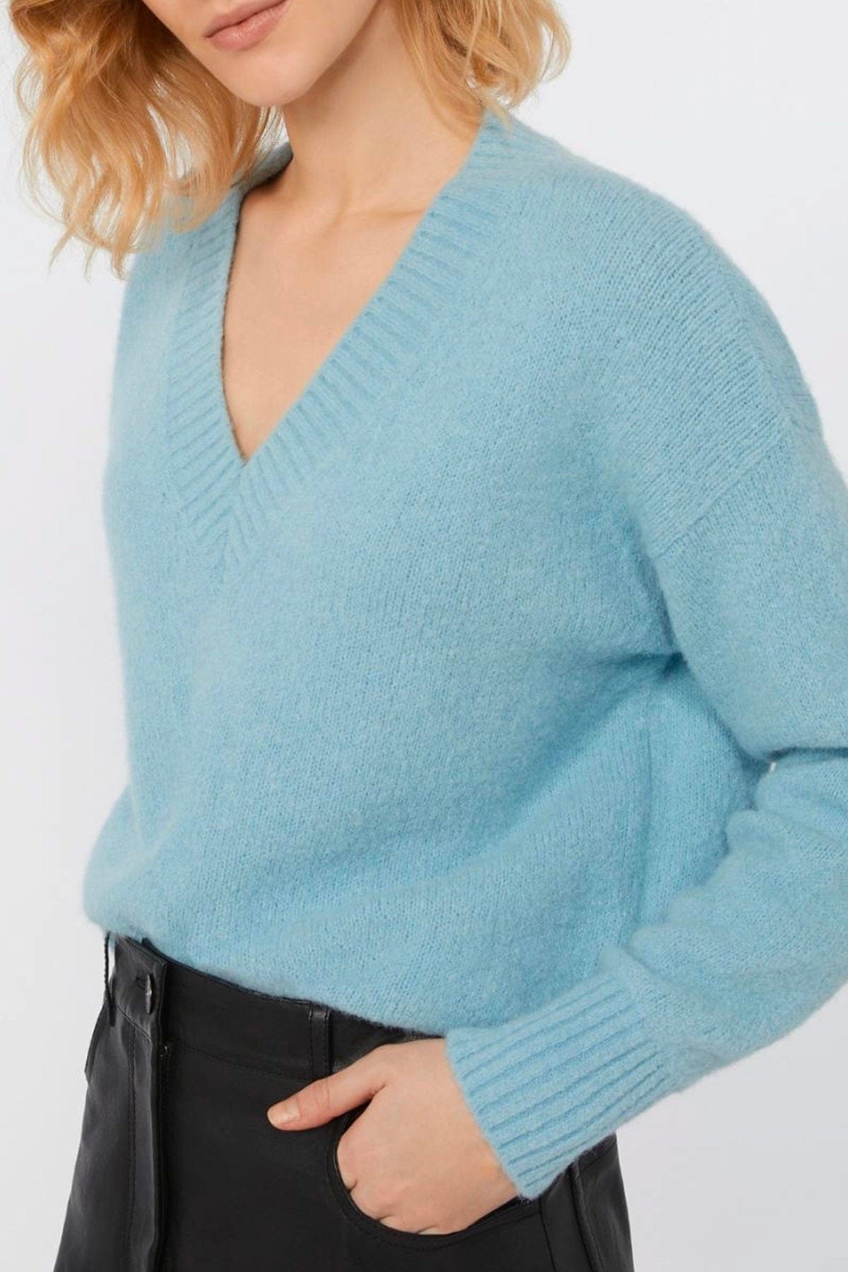MAXMARA'S BRANDS MAGLIA-CANOTTIERA-TOP  AZZURRO / XXS Maglia in lana donna Weekend Max Mara Visita