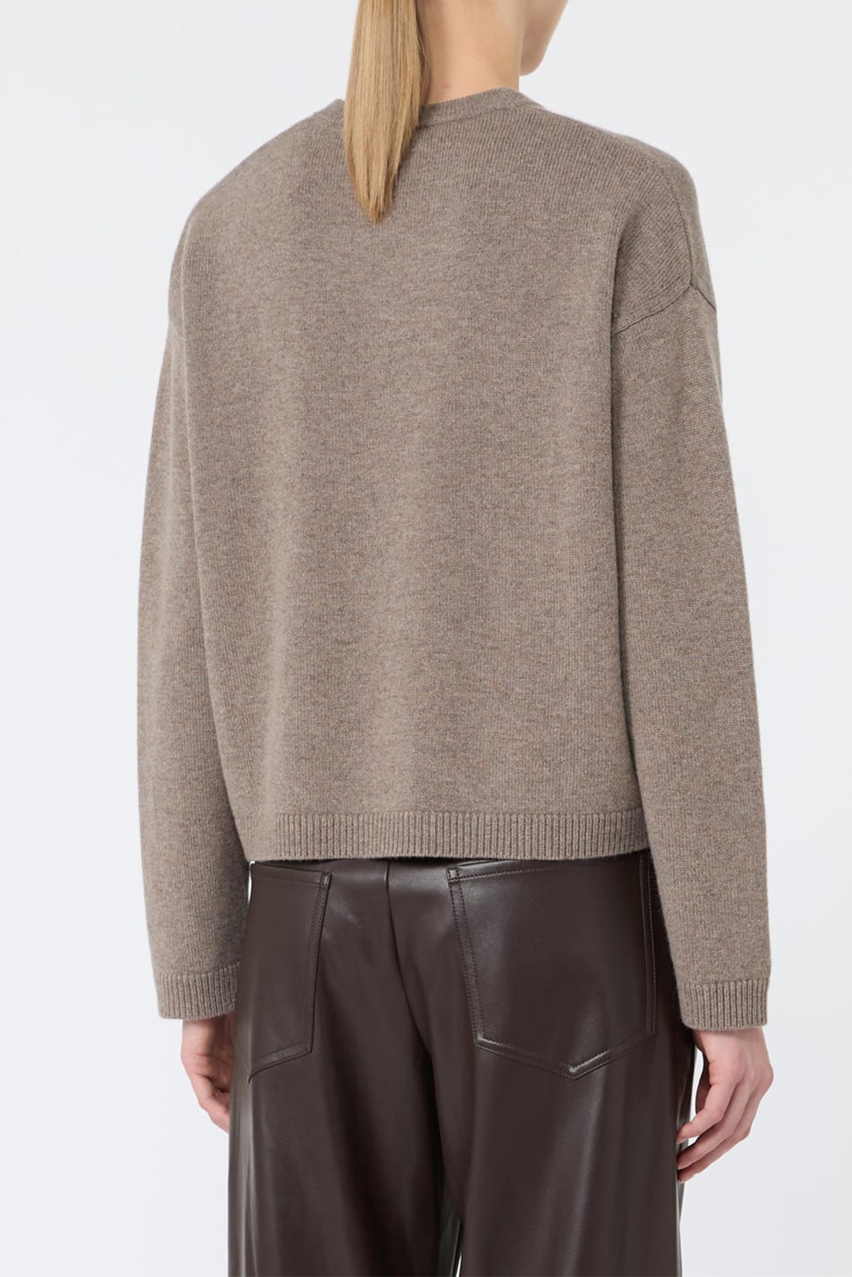 MAXMARA'S BRANDS MAGLIA-CANOTTIERA-TOP  NATURALE MELANGE / XXS Maglia in lana e cashmere donna 'S Max Mara Smmlisa