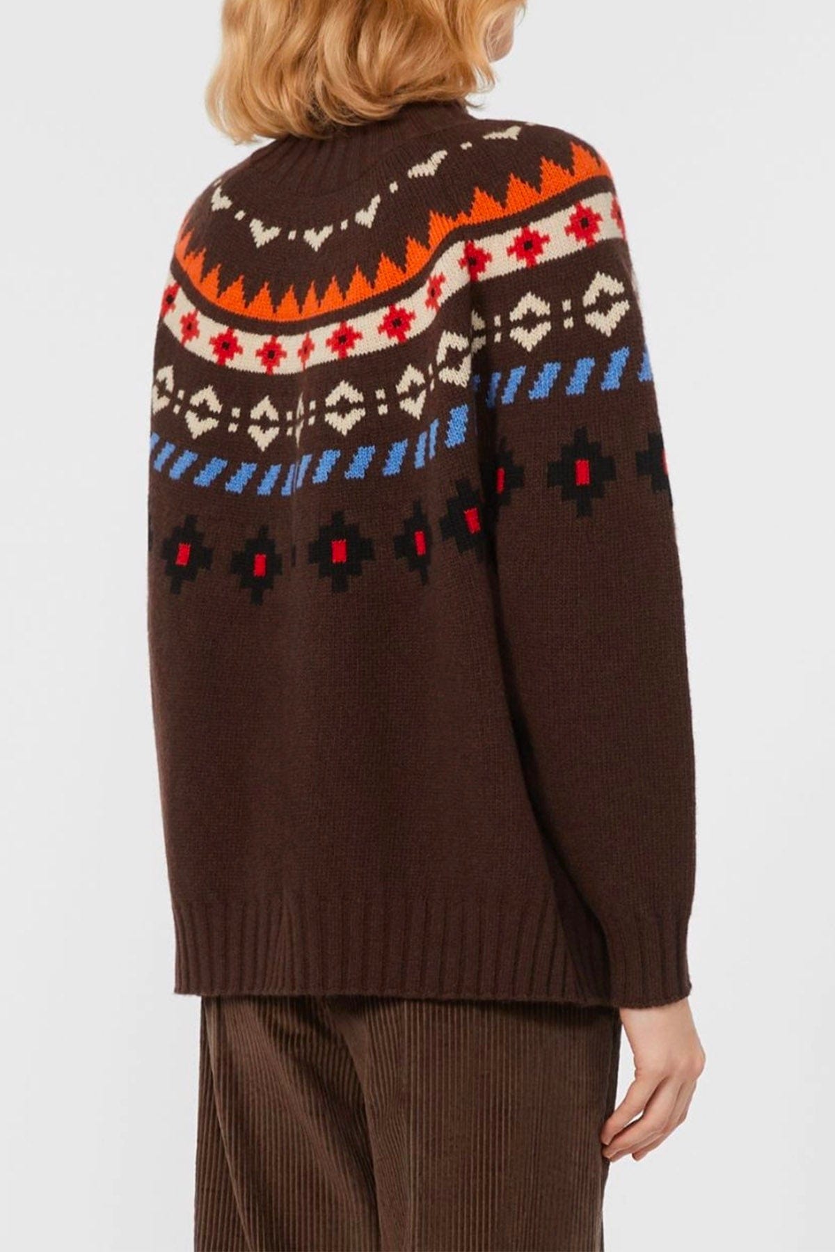 MAXMARA&#39;S BRANDS MAGLIA-CANOTTIERA-TOP  Maglia in lana fantasia circolare Weekend Max Mara Hardy
