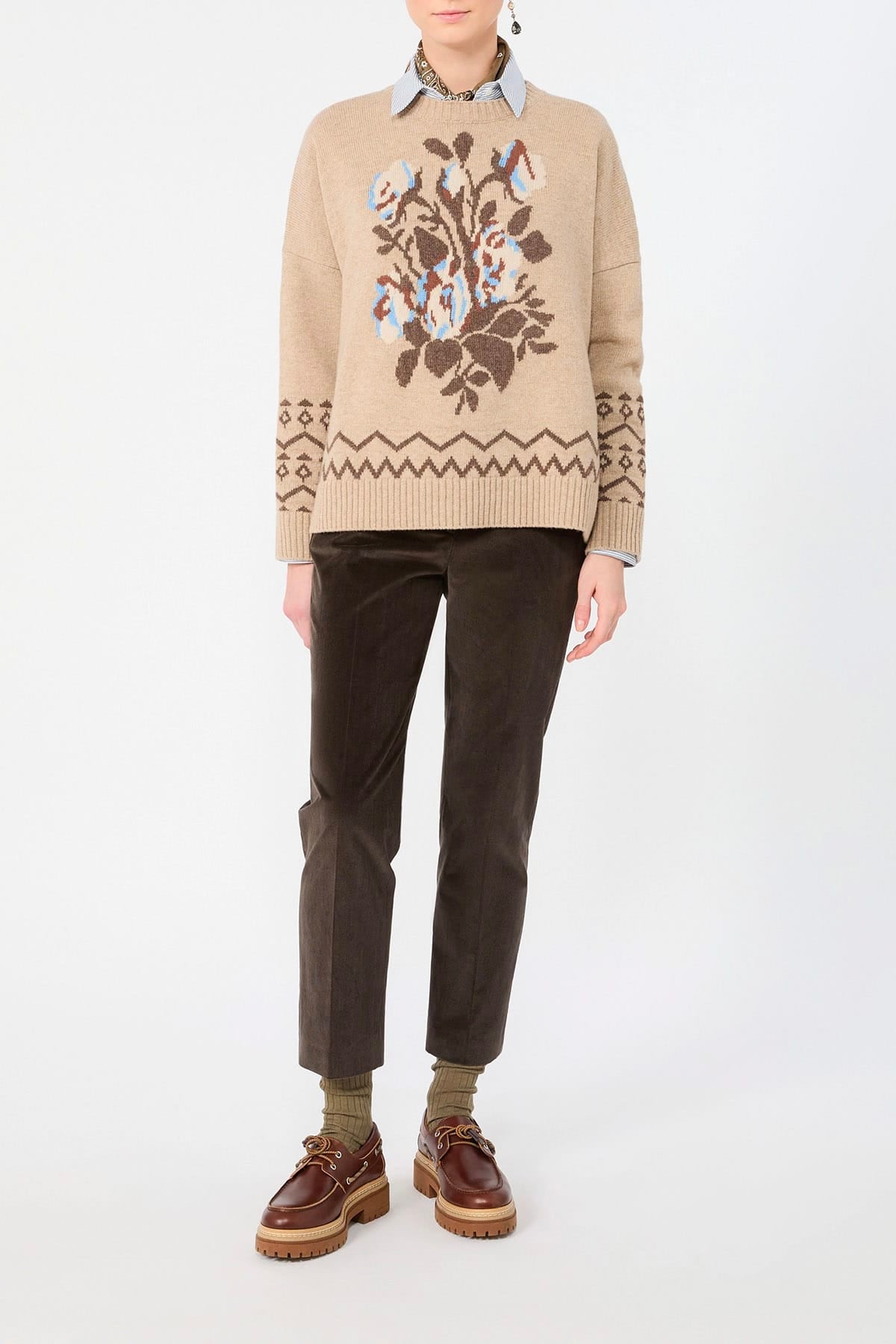MAXMARA'S BRANDS MAGLIA-CANOTTIERA-TOP  Maglia in lana ricamata Max Mara Weekend Wkdpavidi
