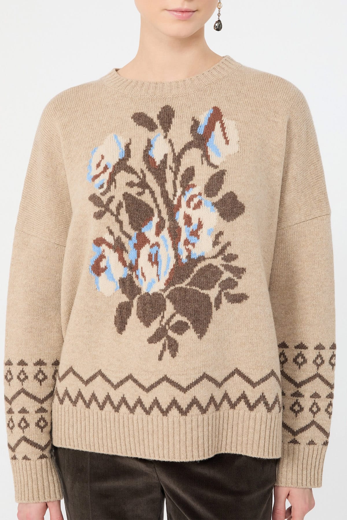 MAXMARA'S BRANDS MAGLIA-CANOTTIERA-TOP  Maglia in lana ricamata Max Mara Weekend Wkdpavidi
