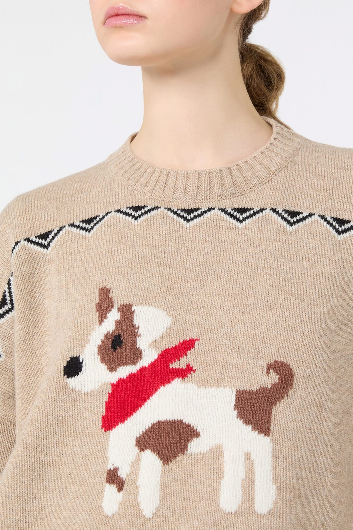 MAXMARA'S BRANDS MAGLIA-CANOTTIERA-TOP  Maglia in lana ricamata Max Mara Weekend Wkdpavidi