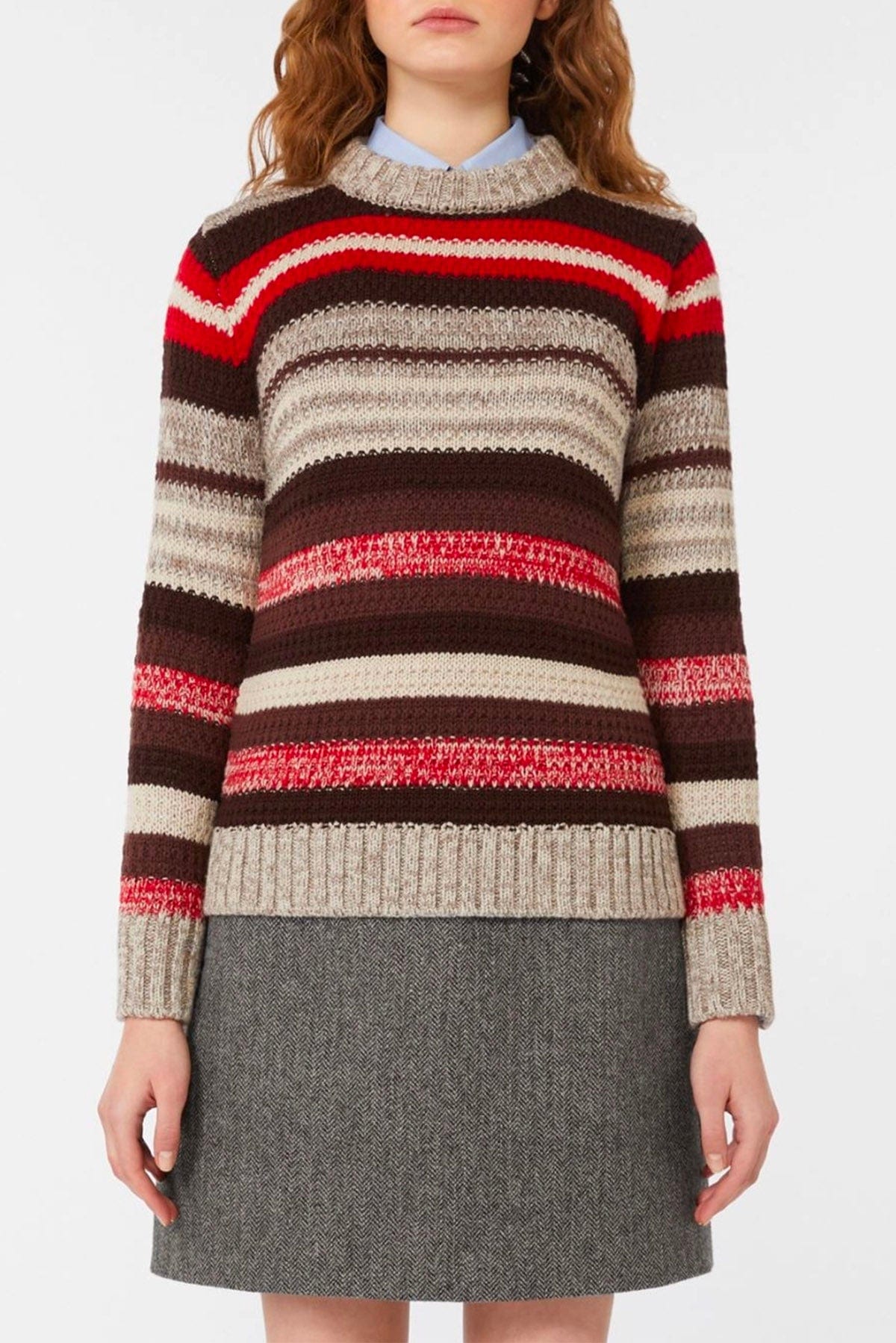 MAXMARA&#39;S BRANDS MAGLIA-CANOTTIERA-TOP  Maglia in lana rigata donna Weekend Max Mara Ilde