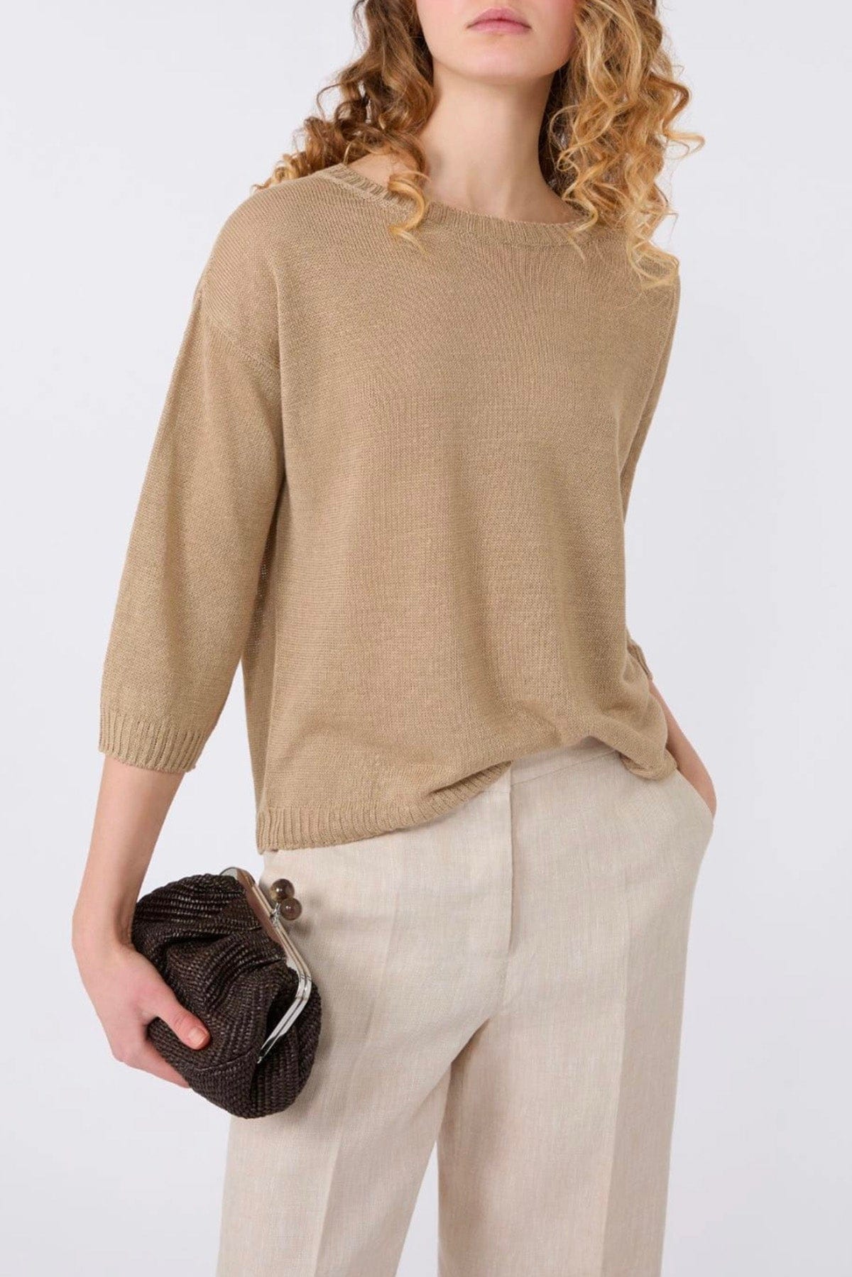 MAXMARA'S BRANDS MAGLIA-CANOTTIERA-TOP  Maglia in lino donna Weekend Max Mara Wkdcannone