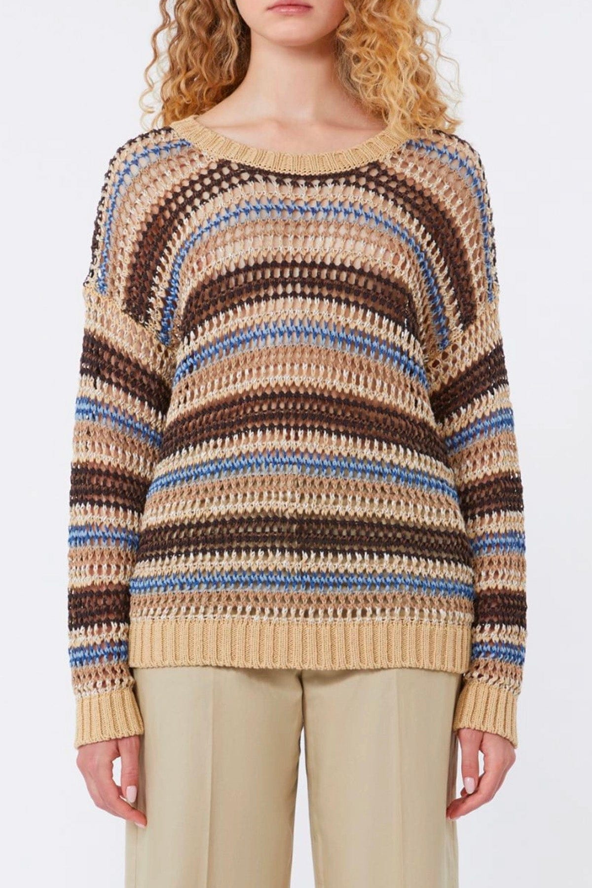 MAXMARA'S BRANDS MAGLIA-CANOTTIERA-TOP  Maglia in lino e cotone Weekend Max Mara Wkdonirica