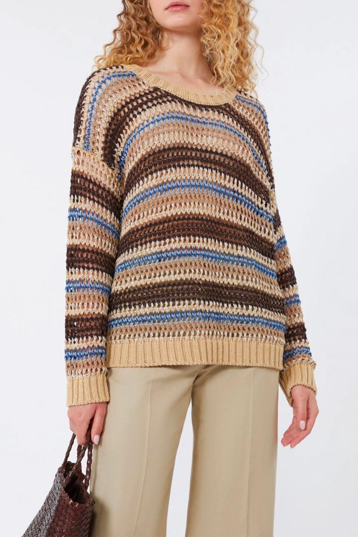 MAXMARA'S BRANDS MAGLIA-CANOTTIERA-TOP  Maglia in lino e cotone Weekend Max Mara Wkdonirica