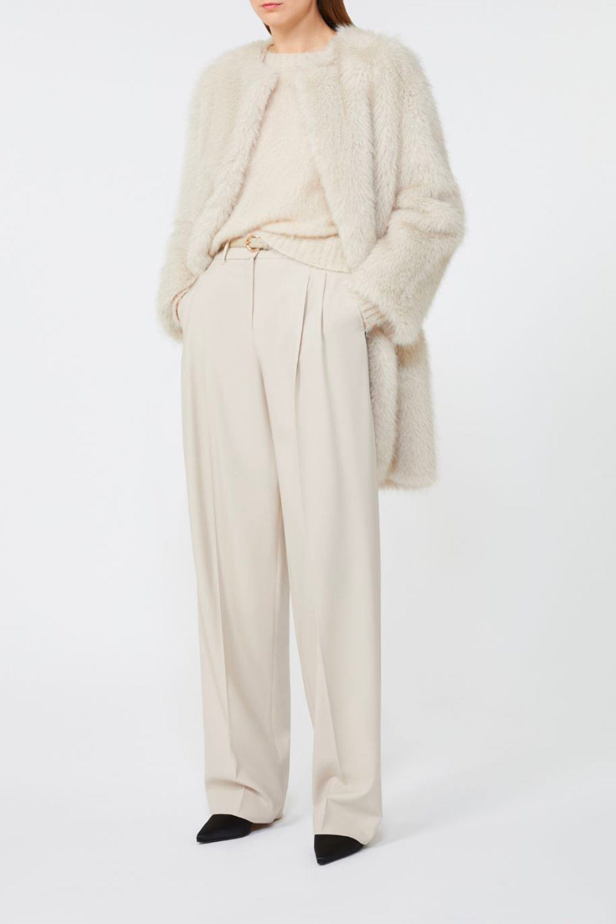 MAXMARA&#39;S BRANDS MAGLIA-CANOTTIERA-TOP  Maglia in misto mohair Max Mara Studio Aceto