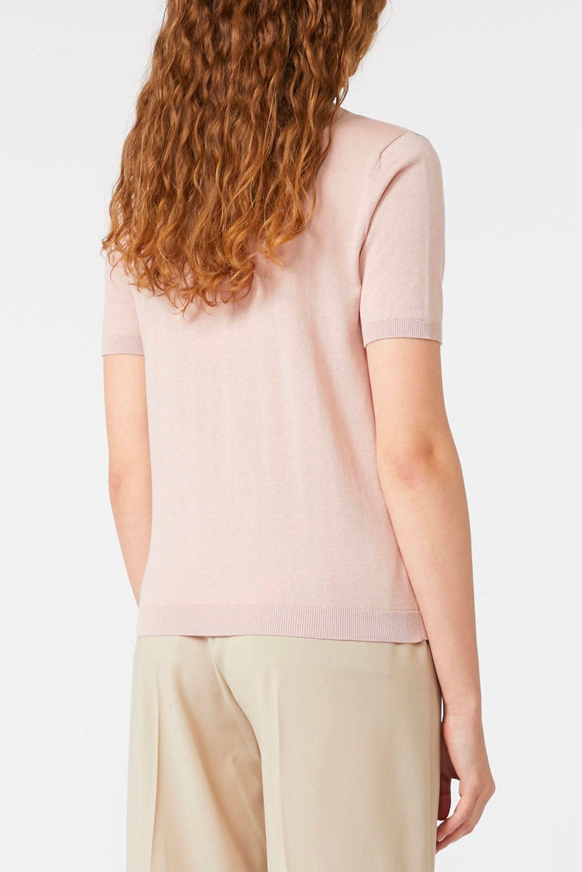 MAXMARA'S BRANDS MAGLIA-CANOTTIERA-TOP  ROSA CIPRIA / XXS Maglia in seta e cotone donna Weekend Max Mara Agro