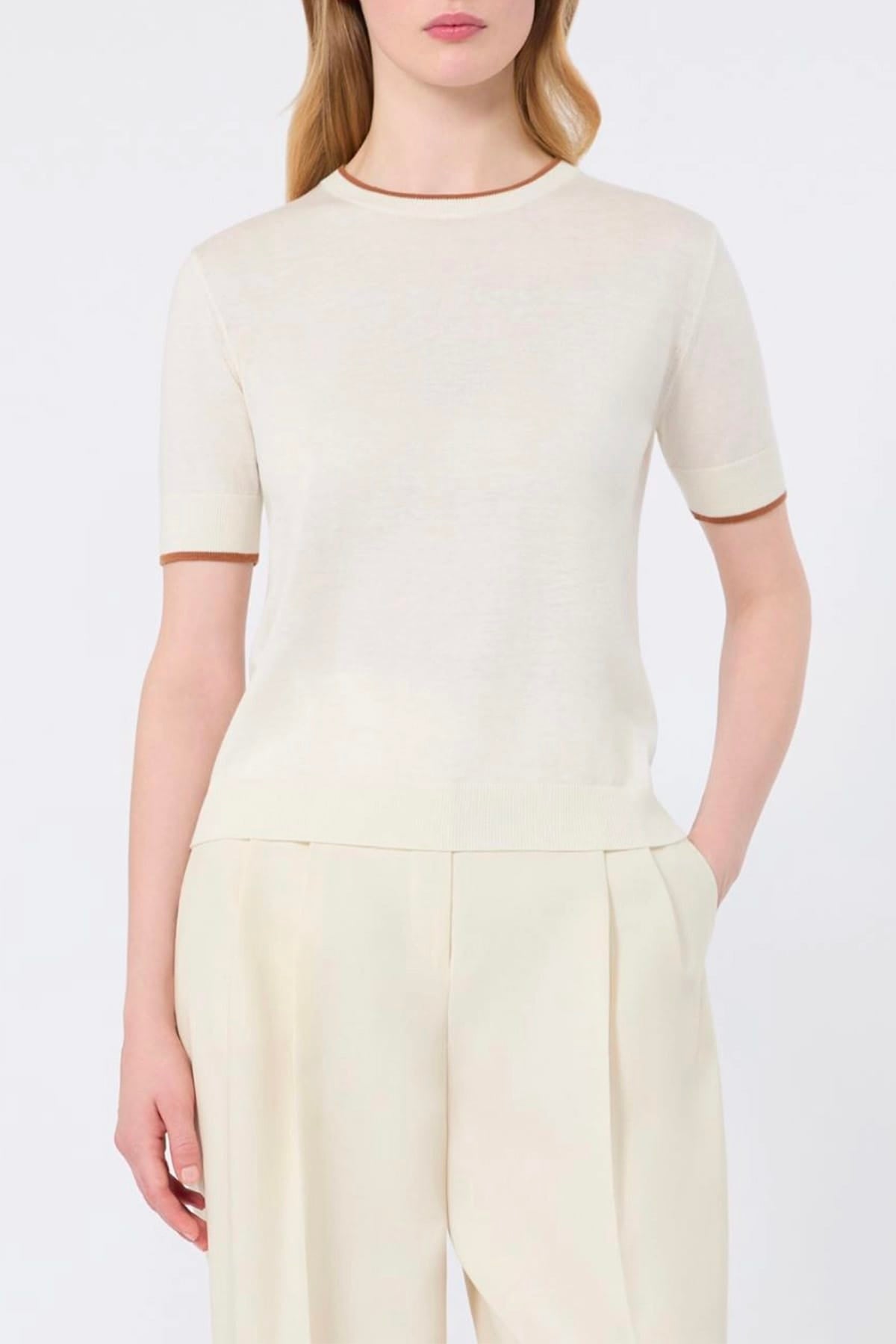 MAXMARA'S BRANDS MAGLIA-CANOTTIERA-TOP  Maglia in seta e lana Max Mara Studio Mstagenda