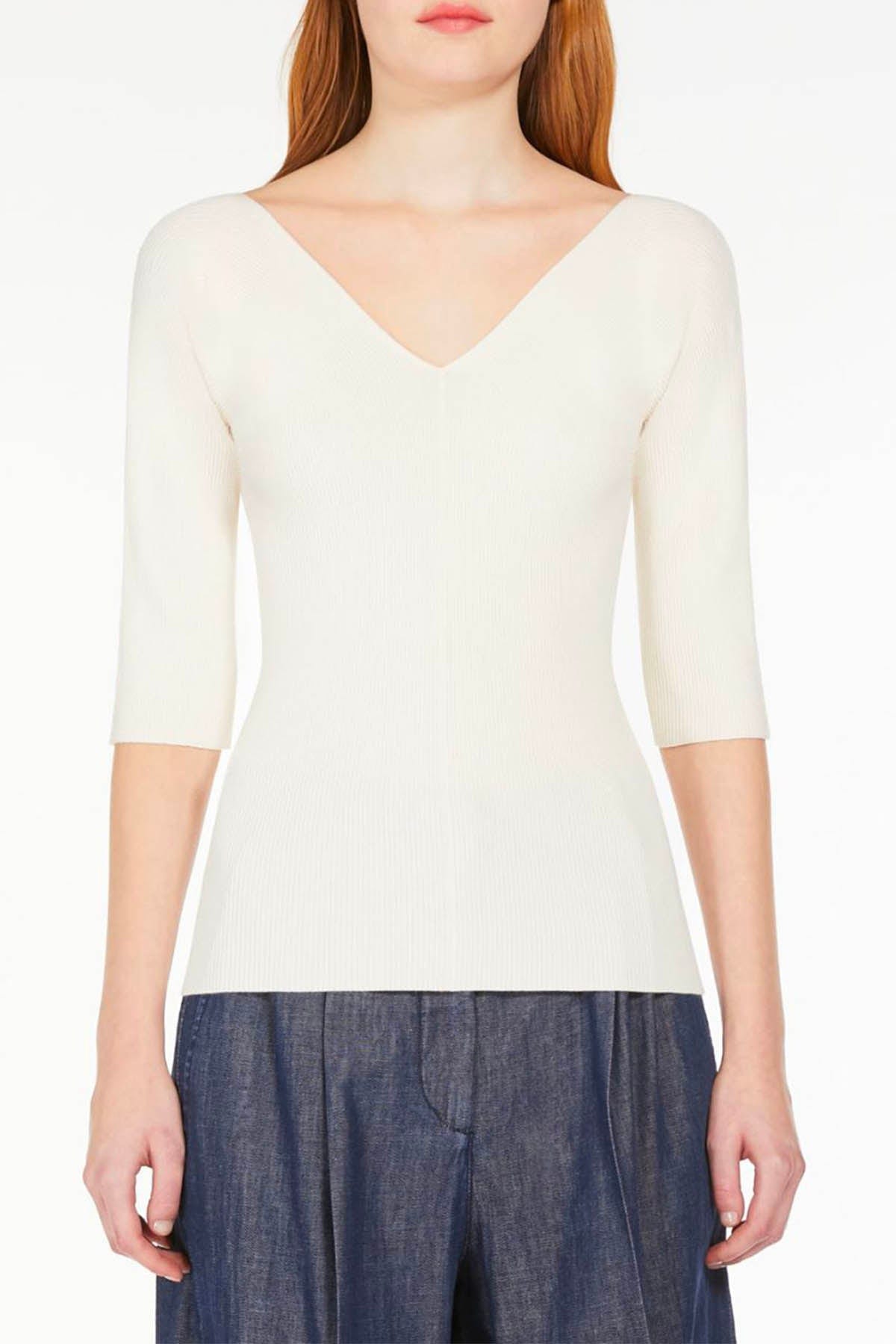 MAXMARA&#39;S BRANDS MAGLIA-CANOTTIERA-TOP  Maglia in Viscosa Donna Weekend Max Mara Oceano