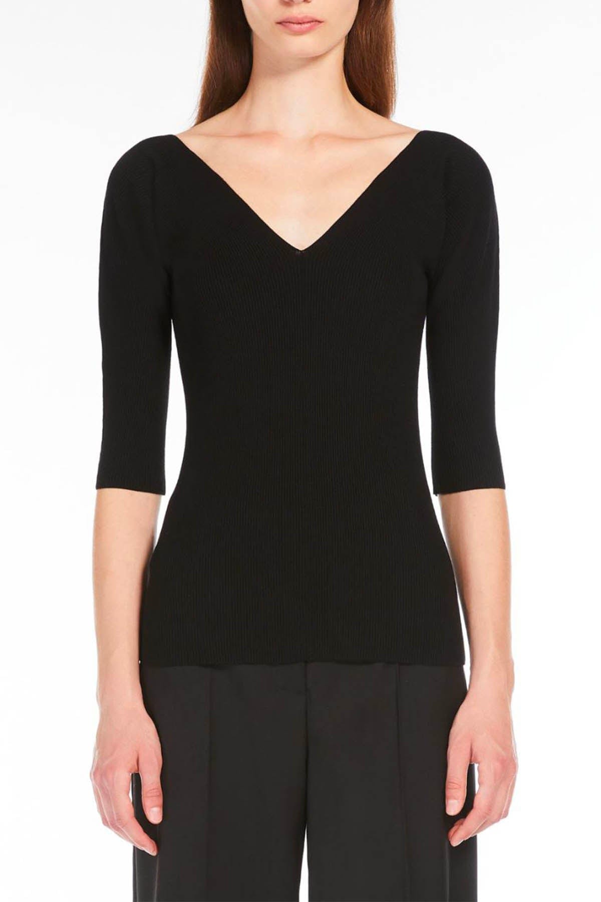 MAXMARA&#39;S BRANDS MAGLIA-CANOTTIERA-TOP  Maglia in Viscosa Donna Weekend Max Mara Oceano