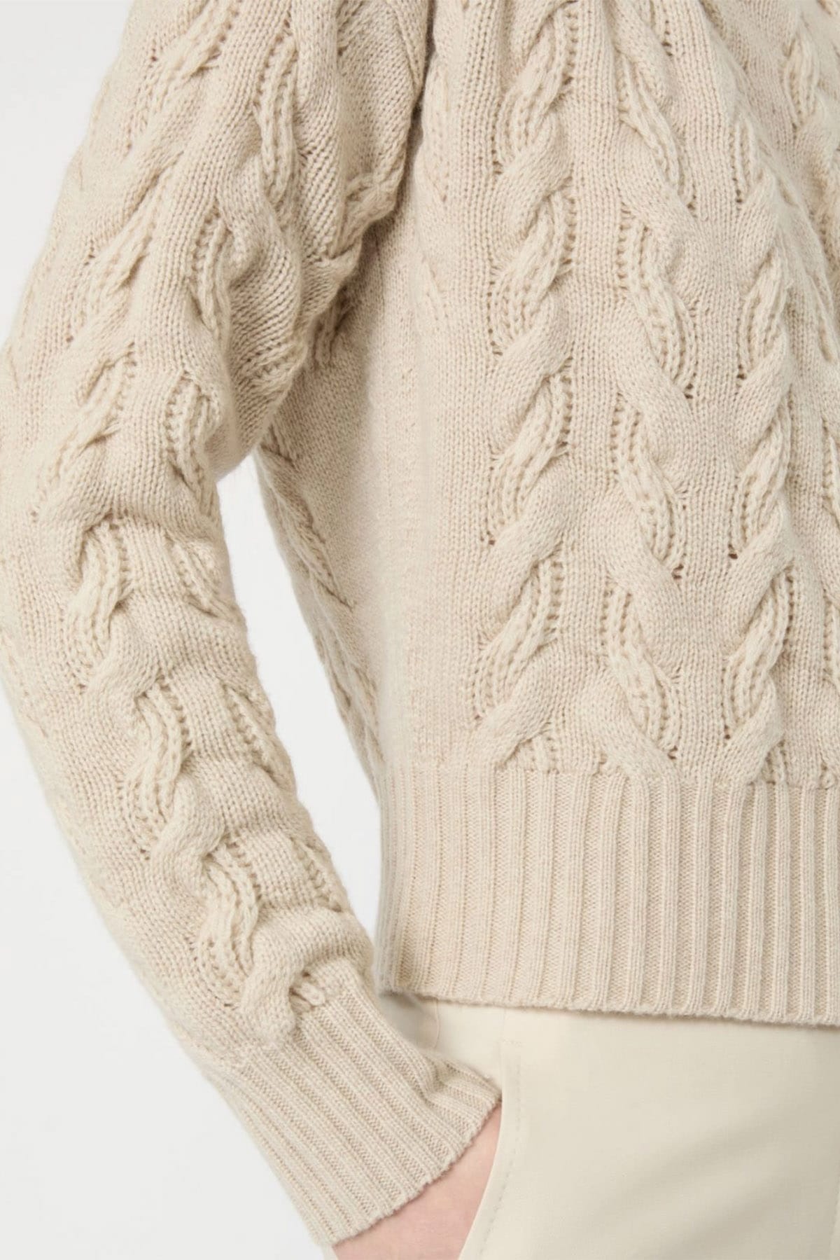 MAXMARA'S BRANDS MAGLIA-CANOTTIERA-TOP  Maglia intrecciata donna in Lana Max Mara Studio Mstcosmo