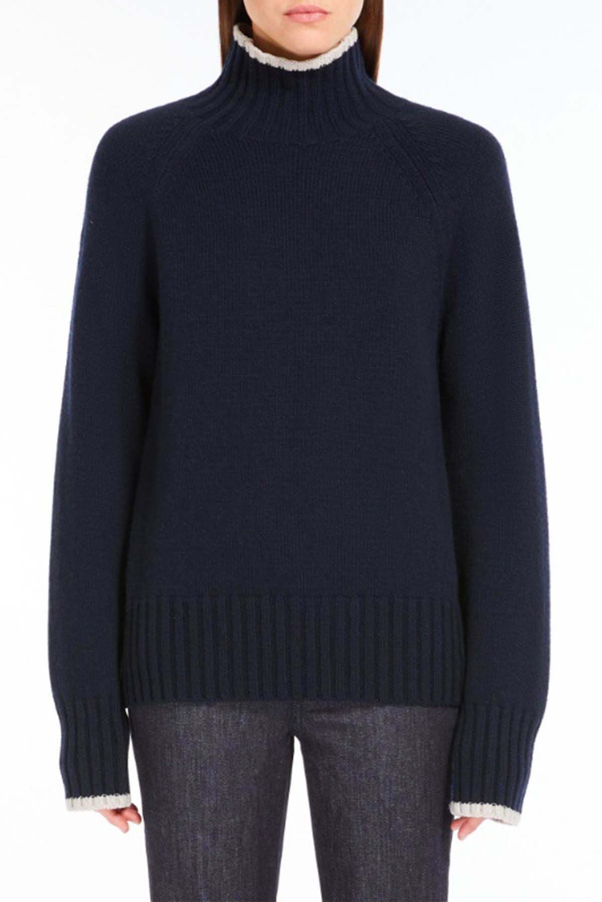 MAXMARA'S BRANDS MAGLIA-CANOTTIERA-TOP  BLU SCURO / XXS Maglia Misto Cashmere Donna 'S Max Mara Mantova