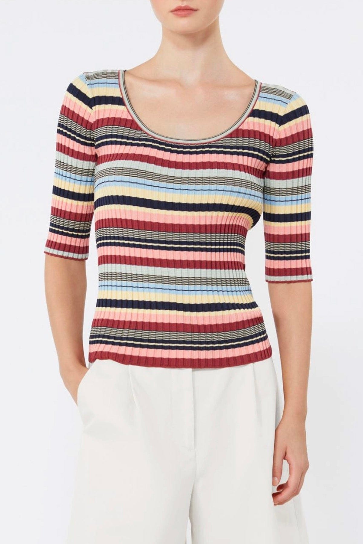 MAXMARA'S BRANDS MAGLIA-CANOTTIERA-TOP  RIGA IBIZA / XXS Maglia rigata donna Max Mara Weekend WkdGuglia