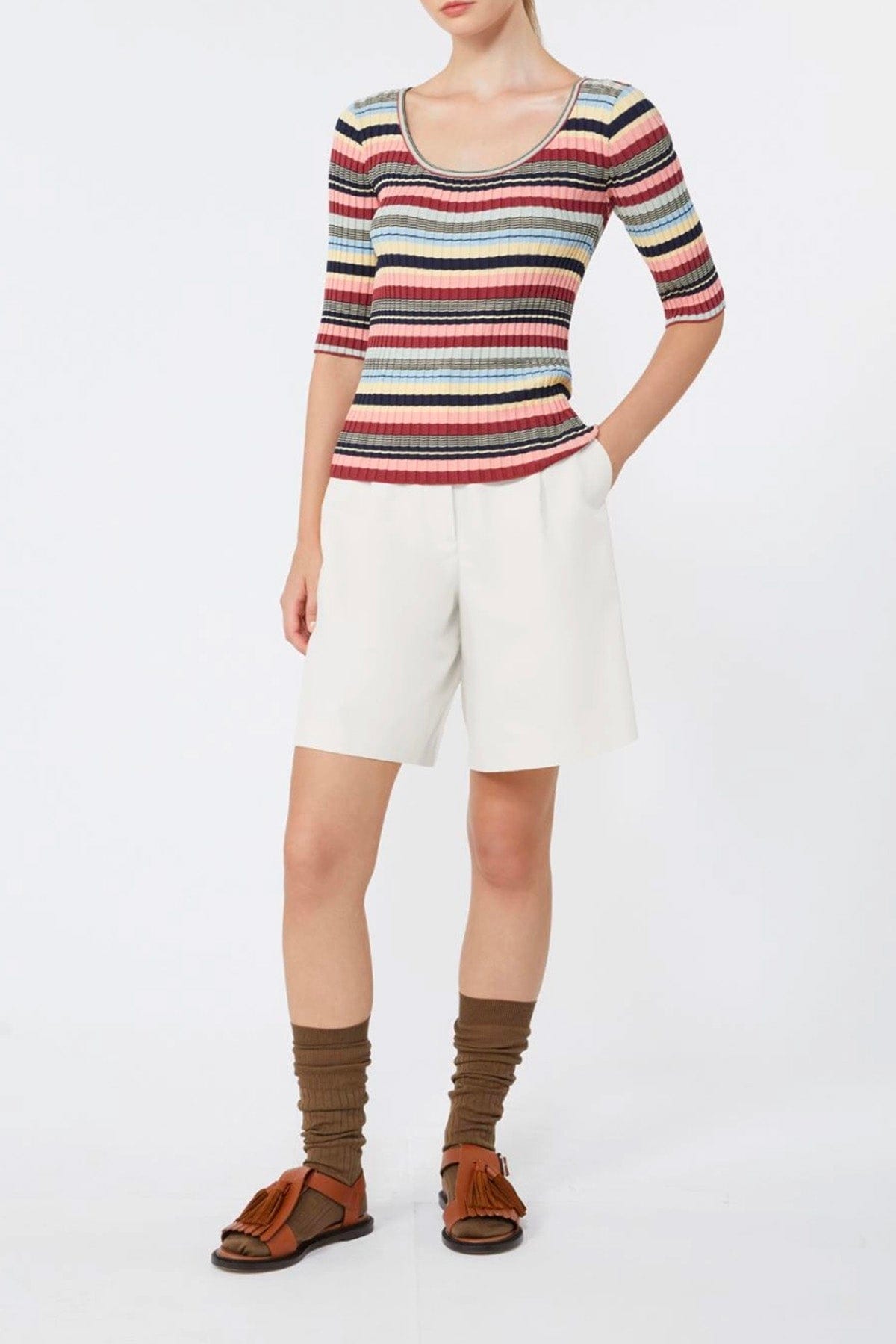 MAXMARA'S BRANDS MAGLIA-CANOTTIERA-TOP  Maglia rigata donna Max Mara Weekend WkdGuglia