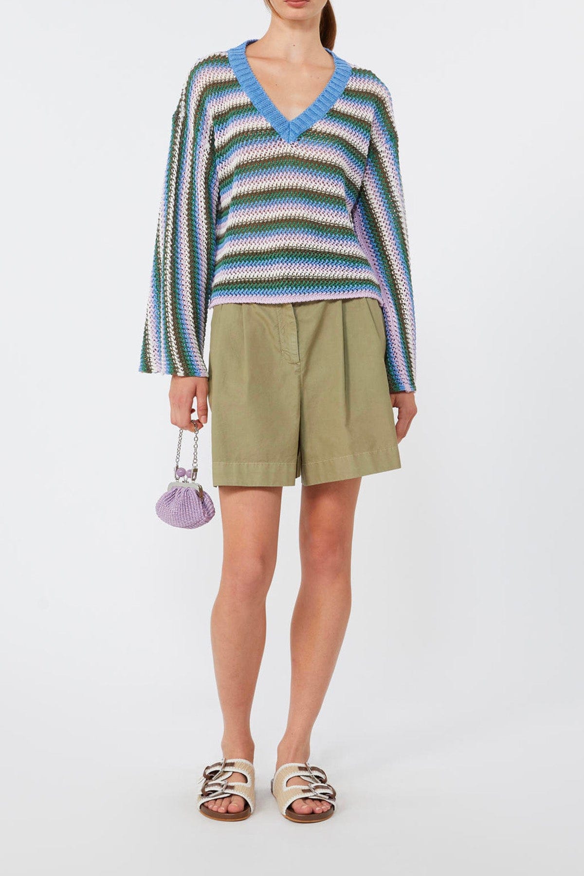 MAXMARA'S BRANDS MAGLIA-CANOTTIERA-TOP  Maglia rigata in lino donna Weekend Max Mara Wkdepica