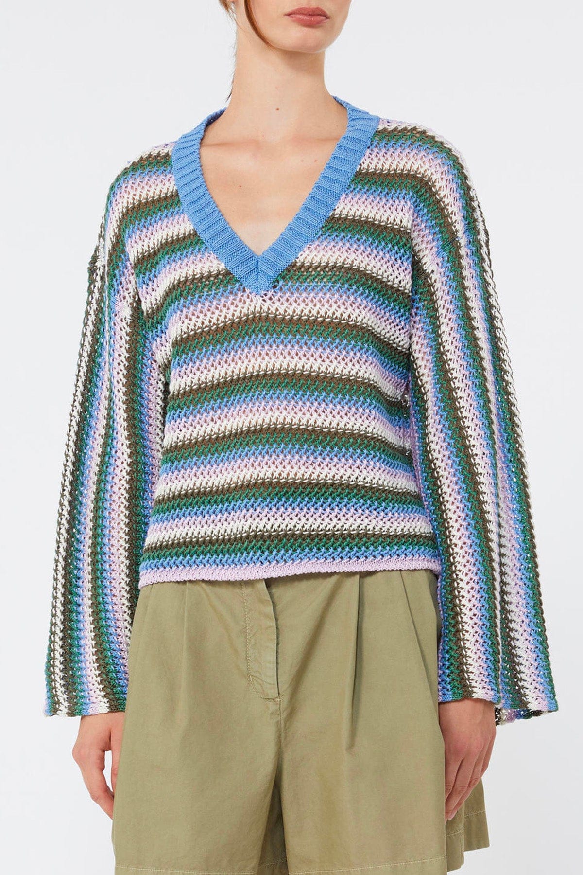 MAXMARA'S BRANDS MAGLIA-CANOTTIERA-TOP  Maglia rigata in lino donna Weekend Max Mara Wkdepica