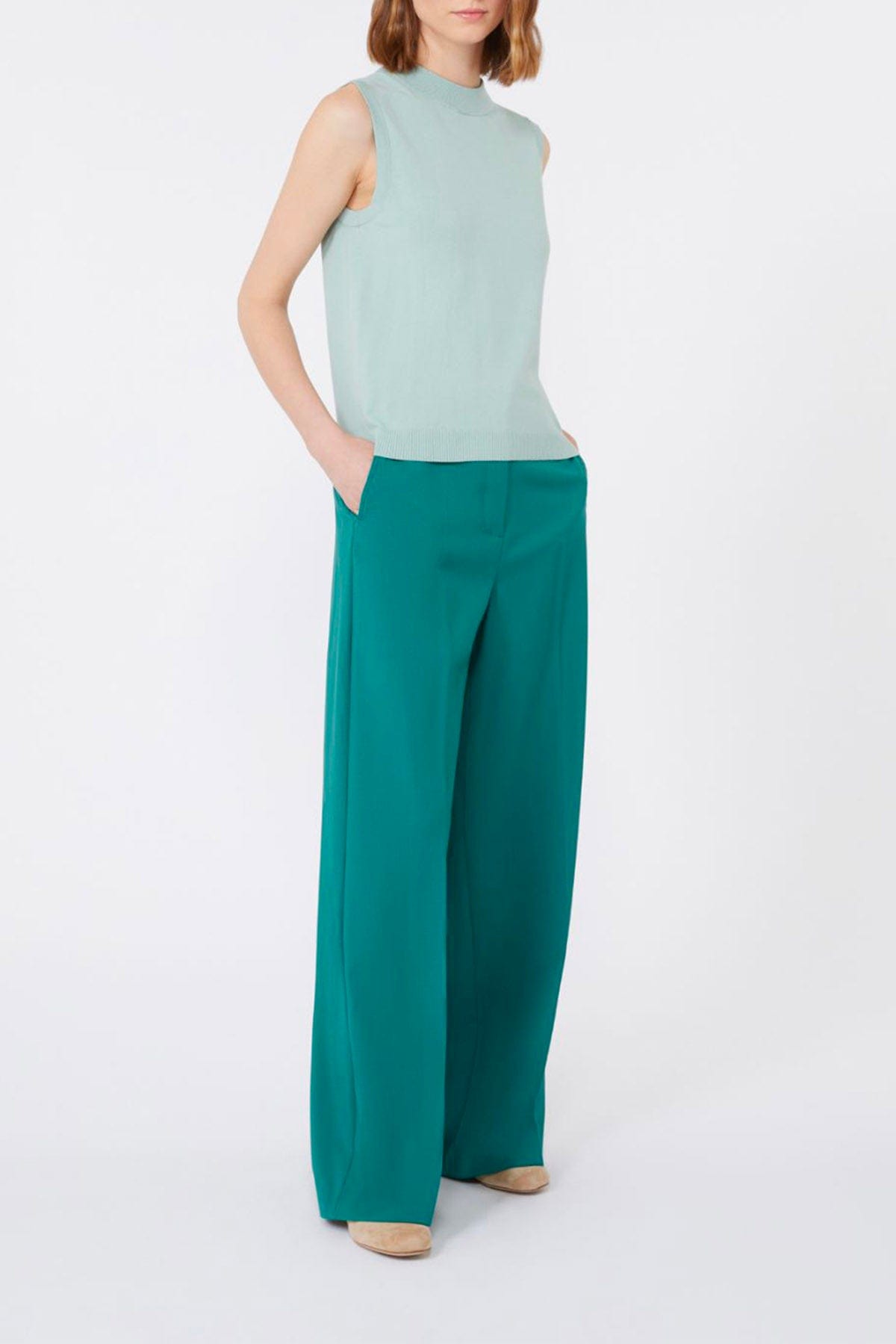 MAXMARA'S BRANDS MAGLIA-CANOTTIERA-TOP  VERDE GIADA / XXS Maglia senza maniche donna Weekend Max Mara Nazione
