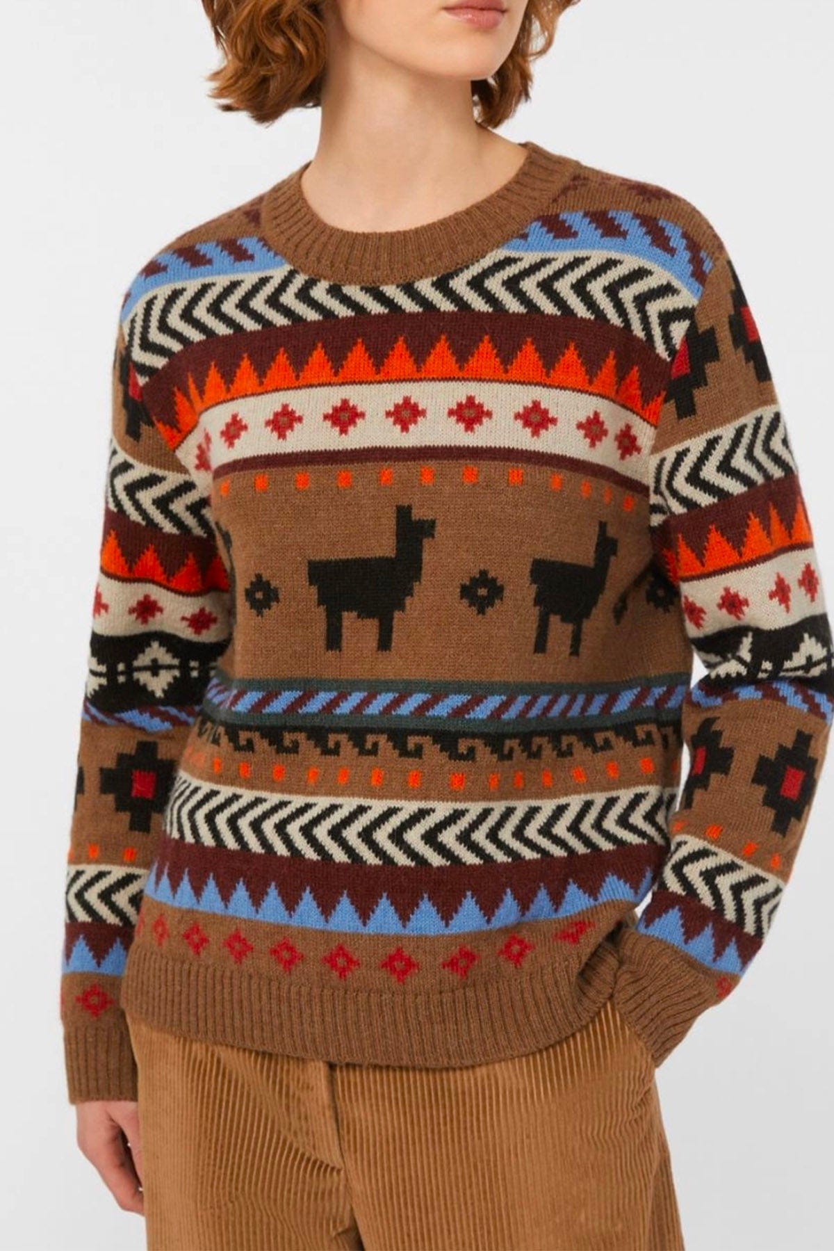 MAXMARA&#39;S BRANDS MAGLIA-CANOTTIERA-TOP  Maglione donna fantasia Perù Weekend Max Mara Quirite