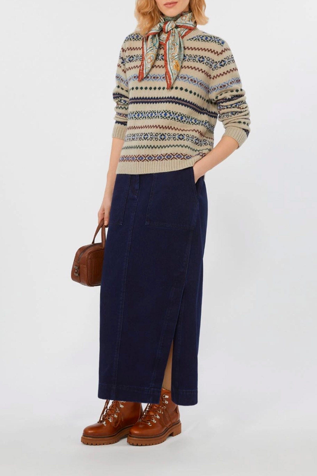 MAXMARA&#39;S BRANDS MAGLIA-CANOTTIERA-TOP  Maglione donna fantasia Perù Weekend Max Mara Quirite