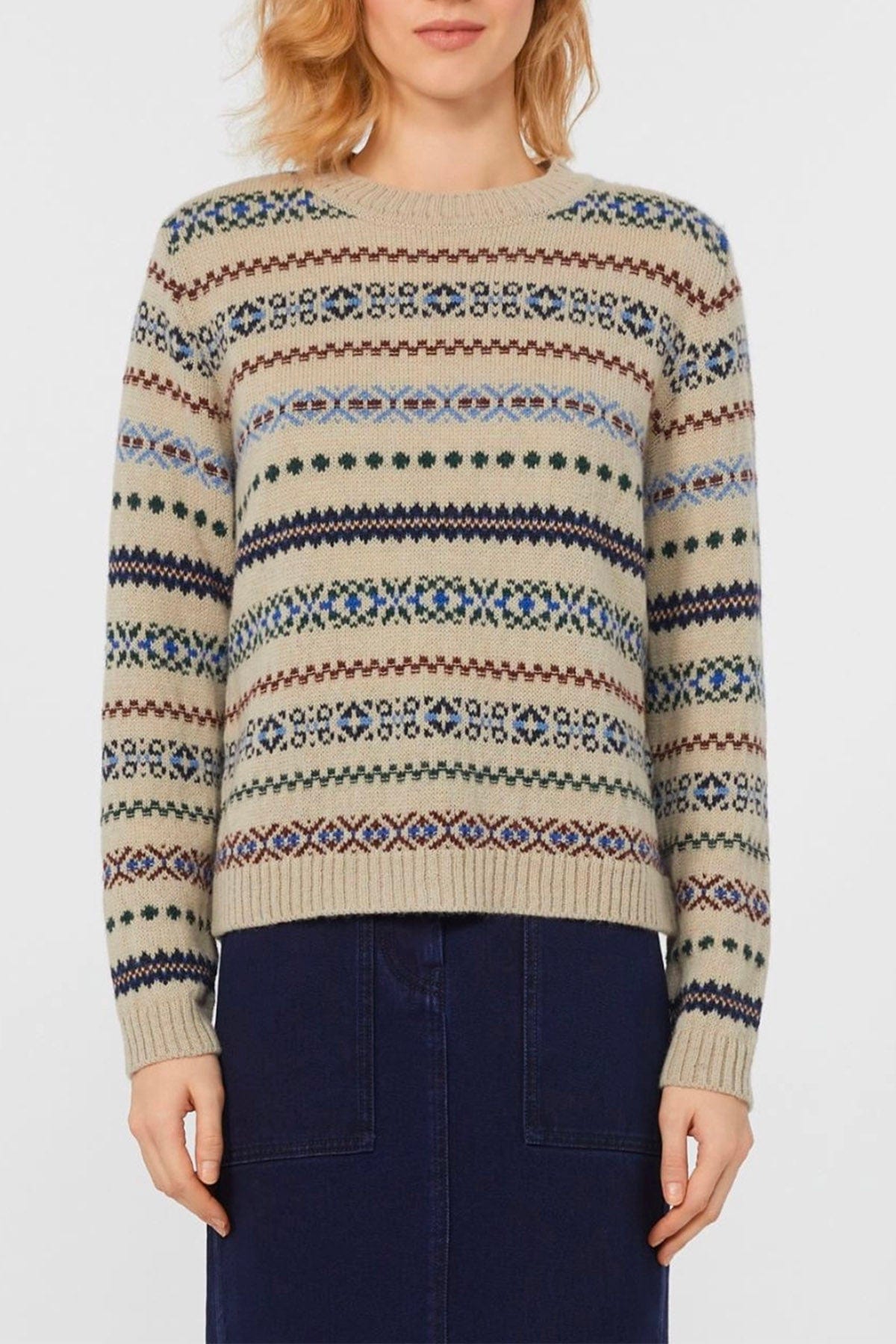 MAXMARA&#39;S BRANDS MAGLIA-CANOTTIERA-TOP  Maglione donna fantasia Perù Weekend Max Mara Quirite