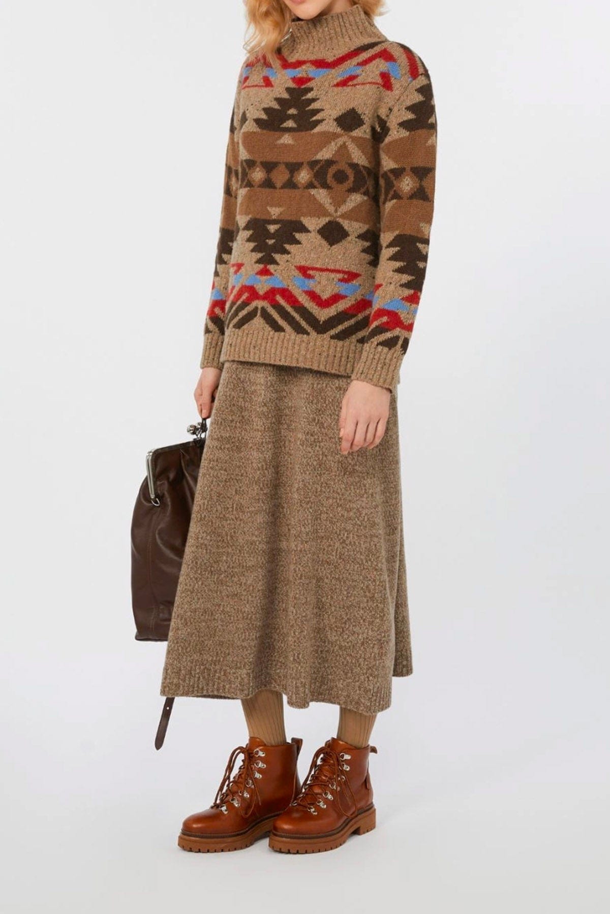MAXMARA&#39;S BRANDS MAGLIA-CANOTTIERA-TOP  Maglione fantasia jacquard donna Weekend Max Mara Eritrea