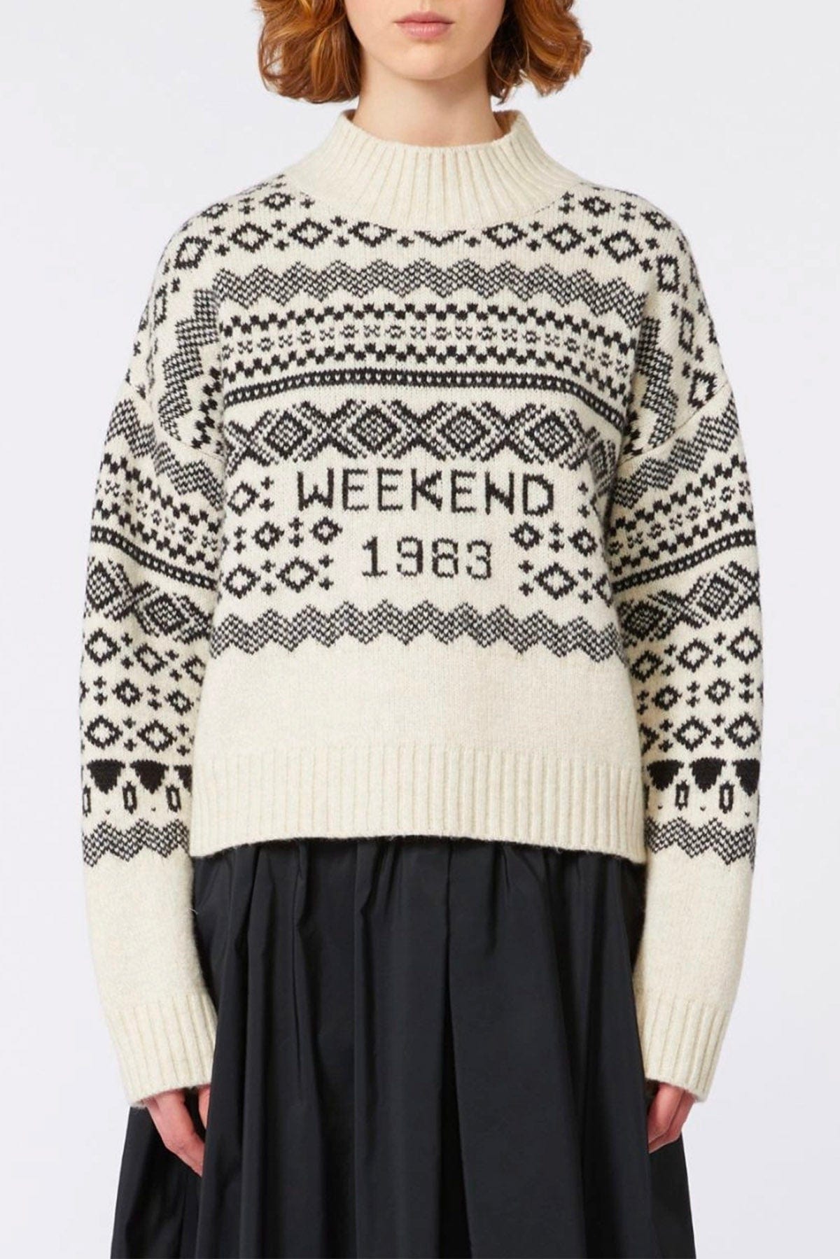 MAXMARA&#39;S BRANDS MAGLIA-CANOTTIERA-TOP  Maglione fantasia Max Mara Weekend Brioso1234