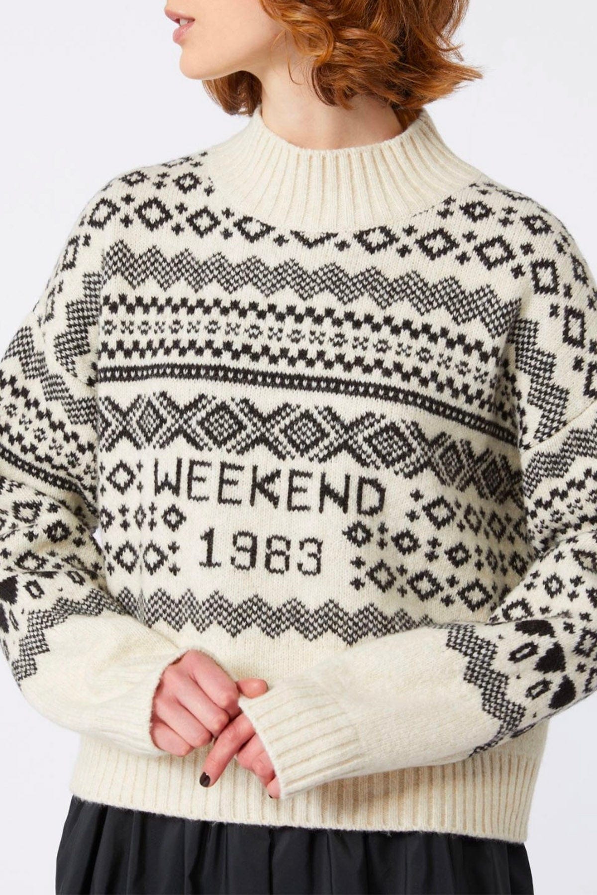 MAXMARA&#39;S BRANDS MAGLIA-CANOTTIERA-TOP  Maglione fantasia Max Mara Weekend Brioso1234