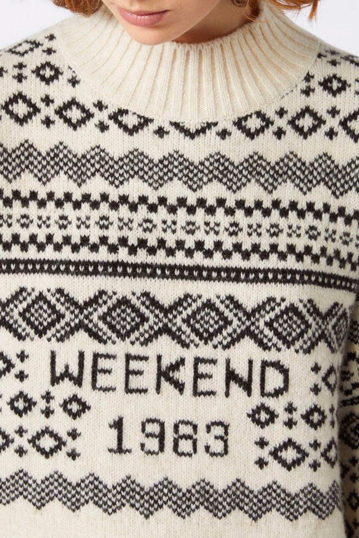 MAXMARA&#39;S BRANDS MAGLIA-CANOTTIERA-TOP  Maglione fantasia Max Mara Weekend Brioso1234
