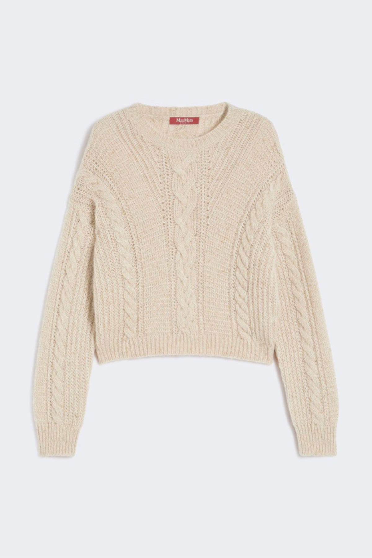 MAXMARA'S BRANDS MAGLIA-CANOTTIERA-TOP  MANDORLA / ORO / XXS Maglia in alpaca e lurex Max Mara Studio Crasso