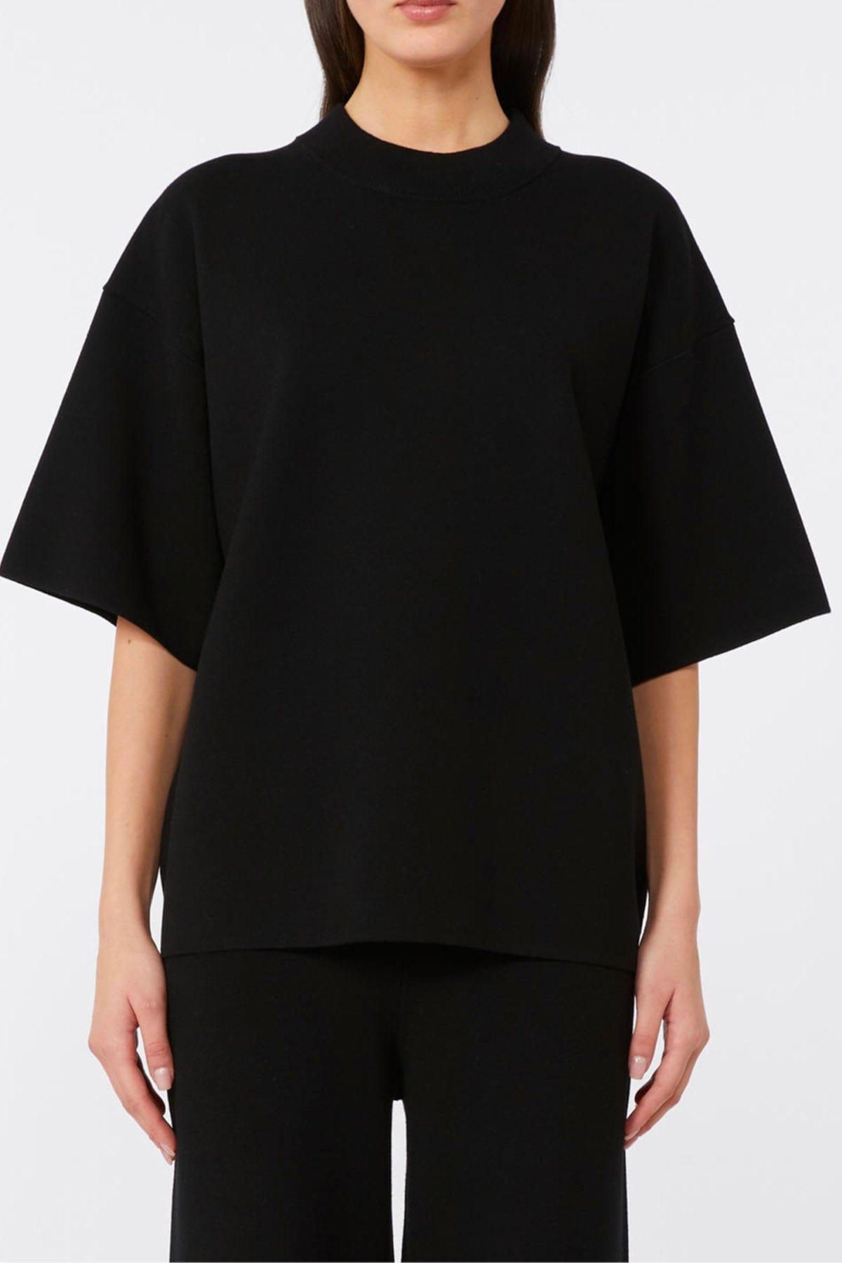 MAXMARA&#39;S BRANDS MAGLIA-CANOTTIERA-TOP  NERO / XXS Maglia a maniche corte donna Studio Max Mara Amici