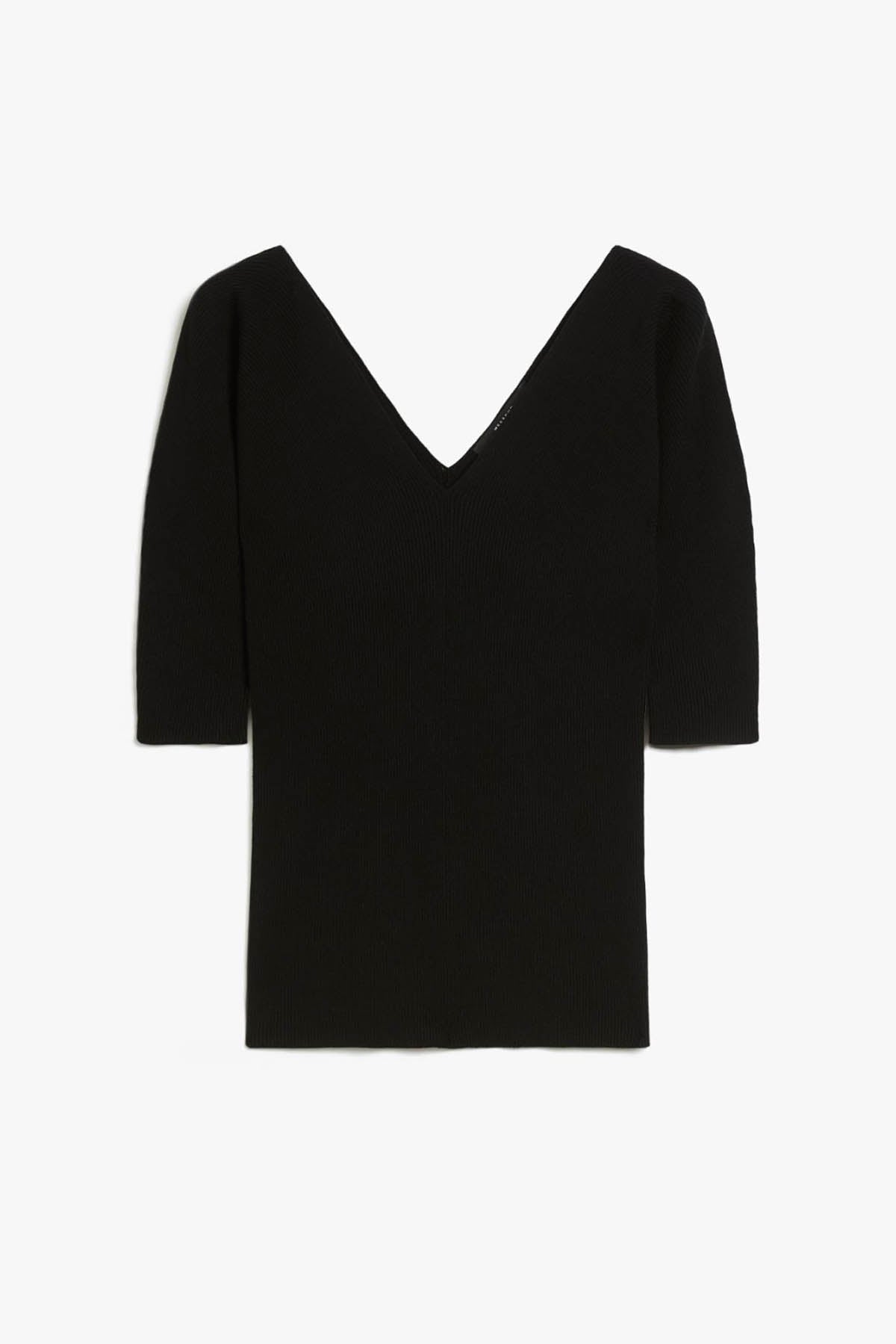 MAXMARA&#39;S BRANDS MAGLIA-CANOTTIERA-TOP  NERO / XXS Maglia in Viscosa Donna Weekend Max Mara Oceano