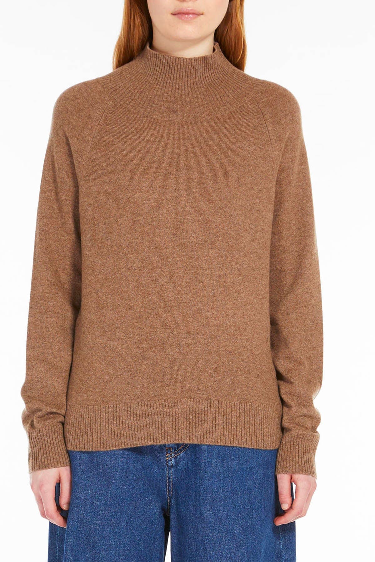 MAXMARA&#39;S BRANDS MAGLIA-CANOTTIERA-TOP  NOCCIOLA / XXS Maglia in Cashmere Donna Weekend Max Mara Alcali