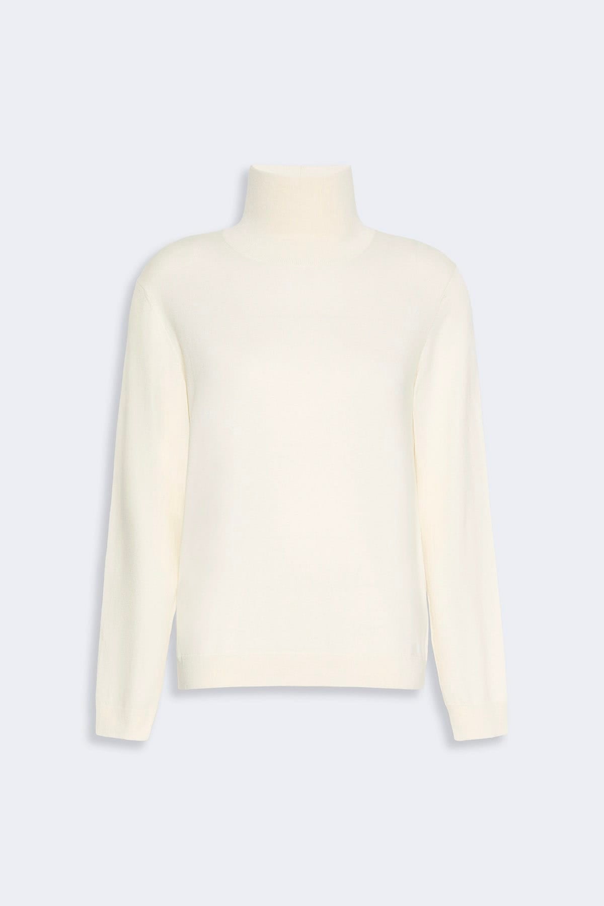 MAXMARA'S BRANDS MAGLIA-CANOTTIERA-TOP  PANNA / XXS Maglia dolcevita sottogiacca in seta e lana Weekend Max Mara Wkdkiku