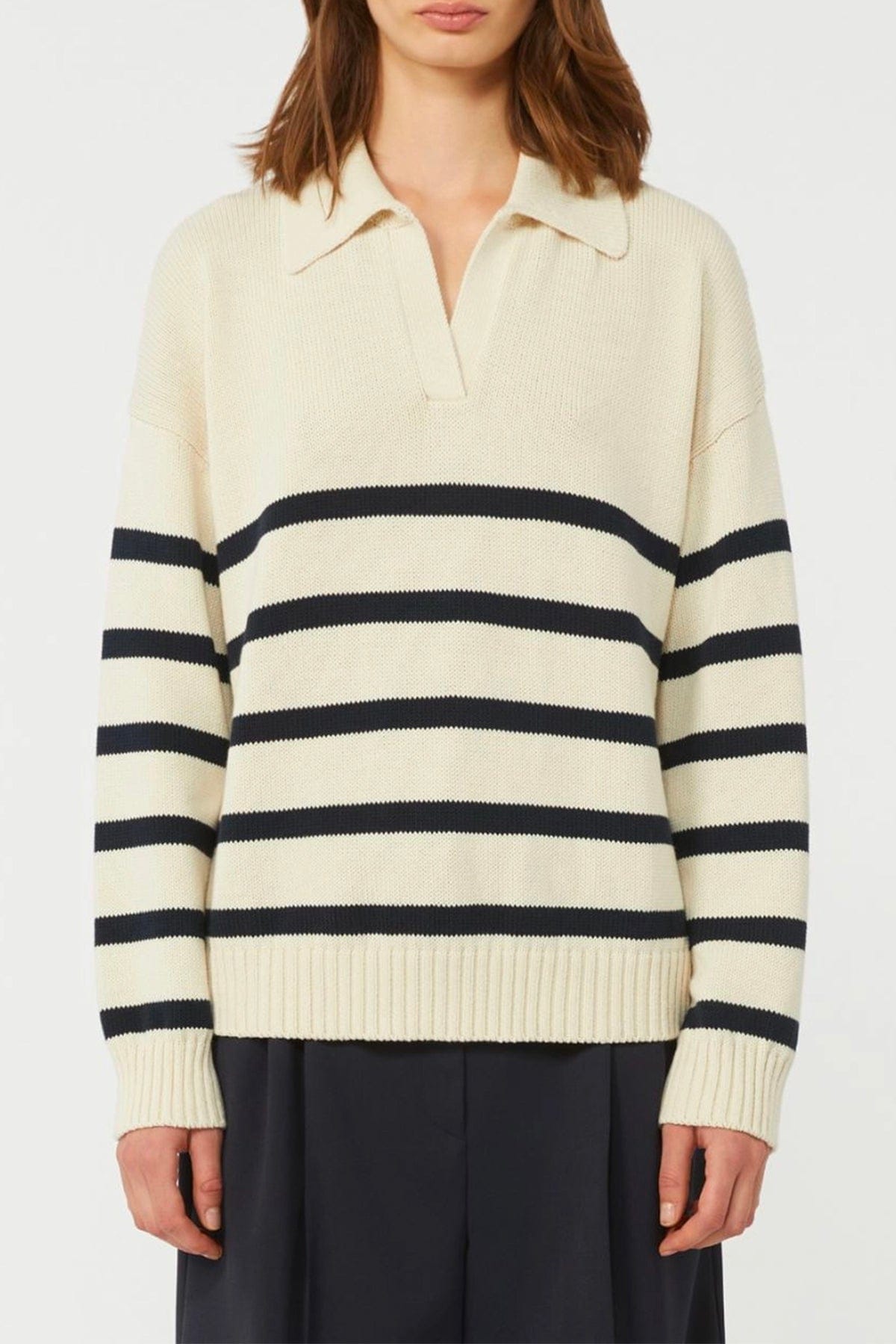 MAXMARA'S BRANDS MAGLIA-CANOTTIERA-TOP  Polo in maglia donna rigata Max Mara Weekend Wkdpanfilo