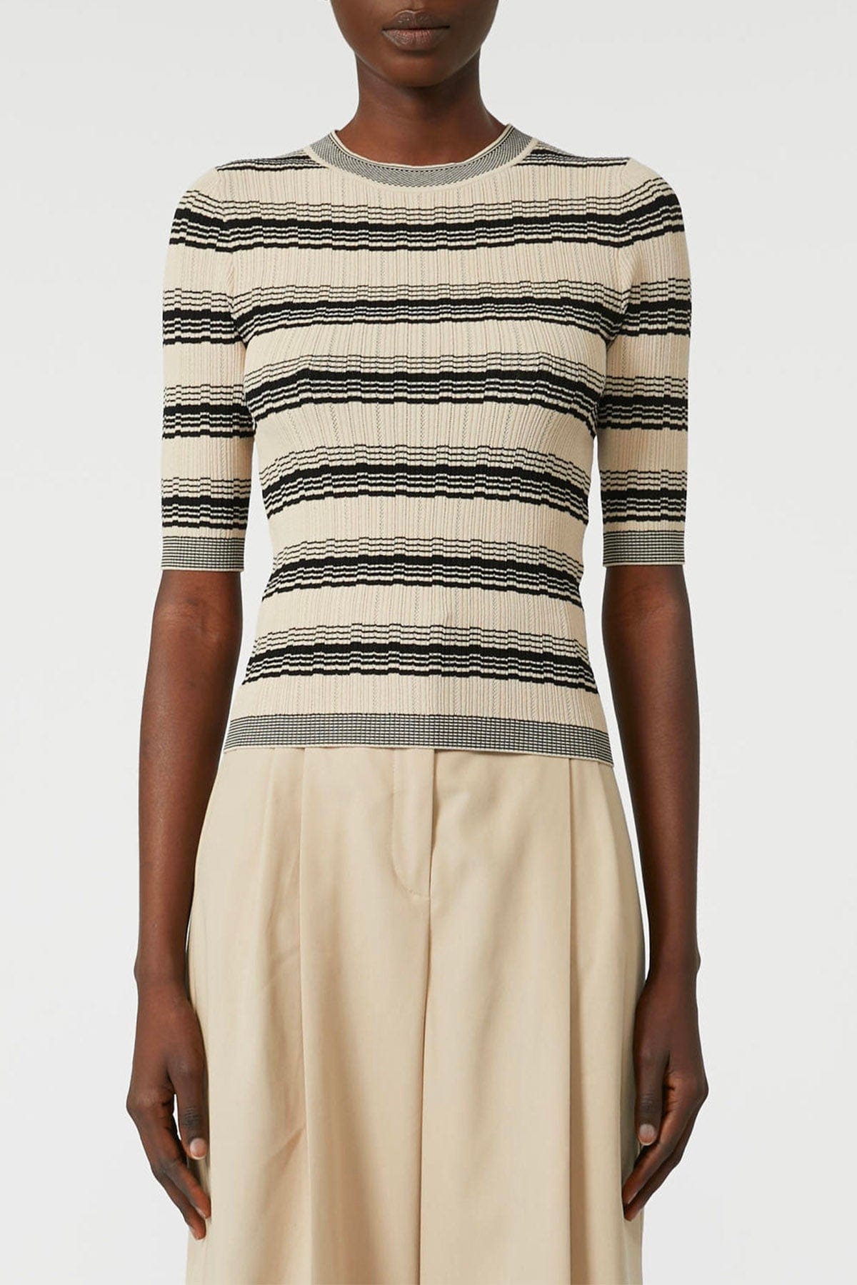 MAXMARA&#39;S BRANDS MAGLIA-CANOTTIERA-TOP  RIGA ANNI 30 / XXS Maglia rigata donna Weekend Max Mara Leda