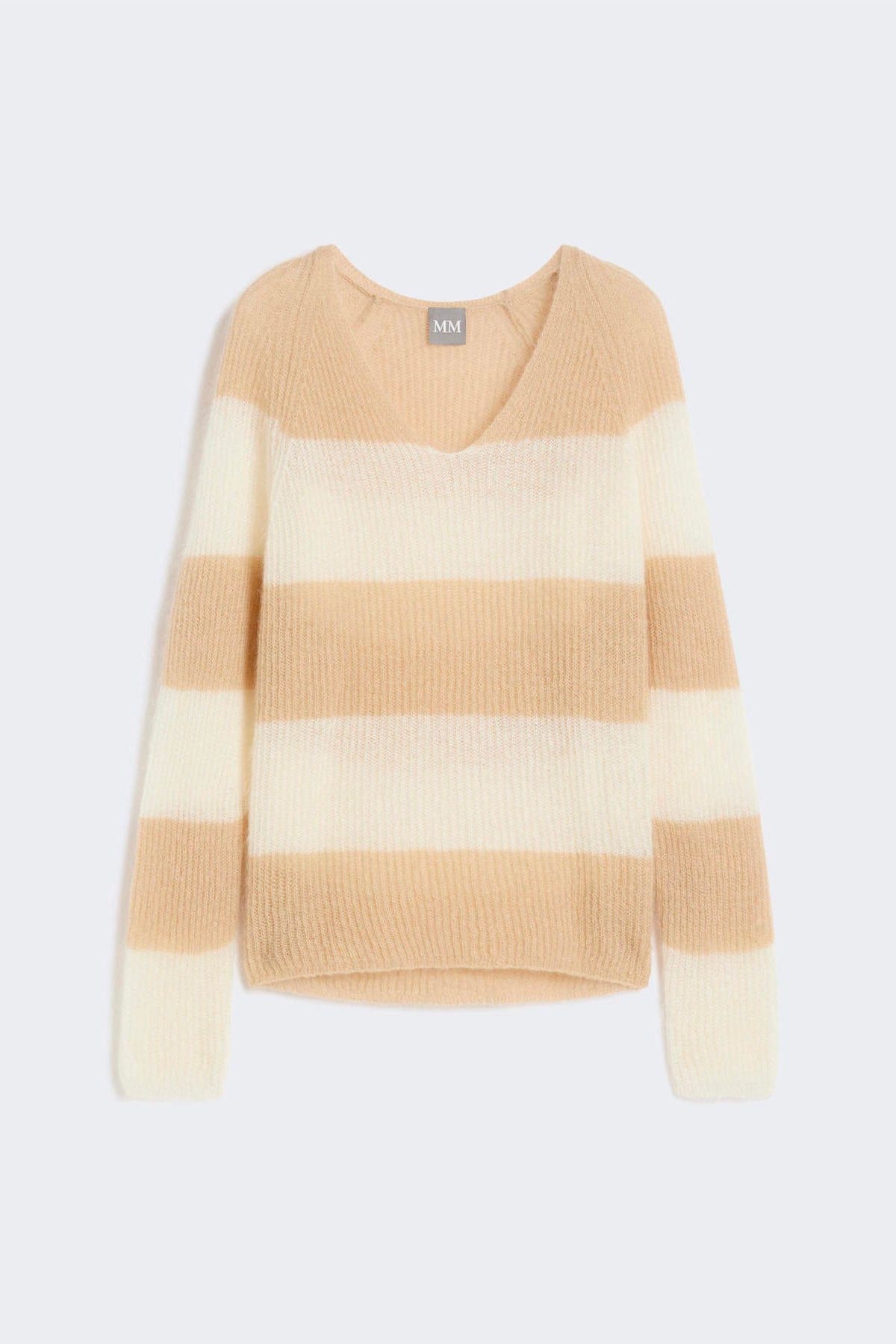 MAXMARA'S BRANDS MAGLIA-CANOTTIERA-TOP  RIGATO AVORIO / XXS Maglia rigata donna Max Mara MM Ricetta