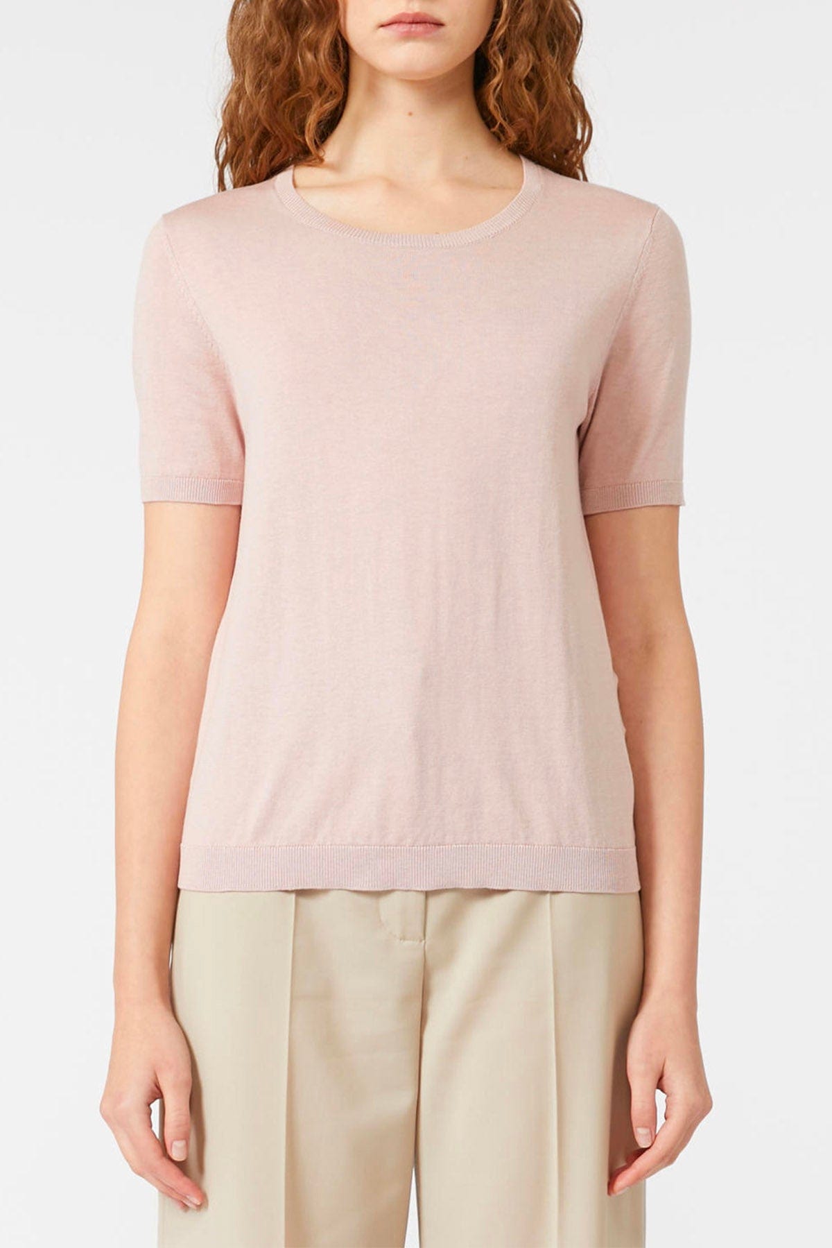 MAXMARA'S BRANDS MAGLIA-CANOTTIERA-TOP  ROSA CIPRIA / XXS Maglia in seta e cotone donna Weekend Max Mara Agro