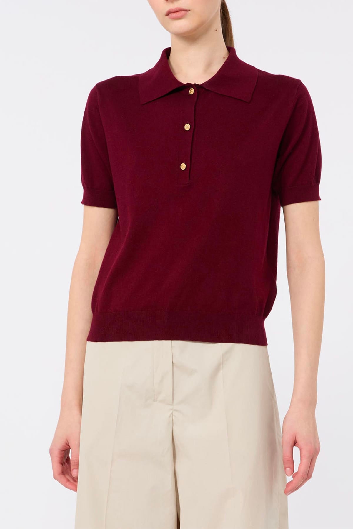 MAXMARA'S BRANDS MAGLIA-CANOTTIERA-TOP  RUBY / XXS Maglia in cotone, seta e cashmere donna 'S Max Mara Smmpomposa