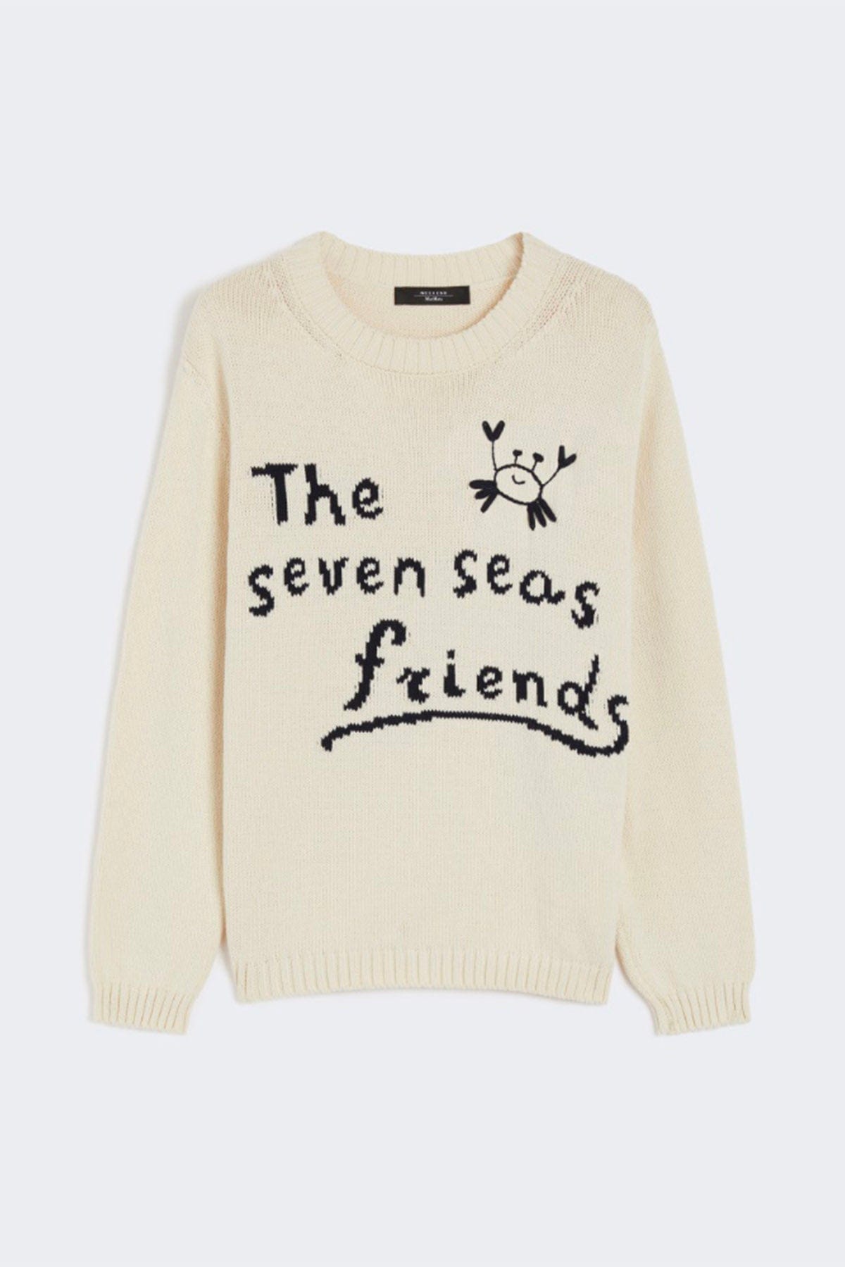MAXMARA&#39;S BRANDS MAGLIA-CANOTTIERA-TOP  SCRITTA / XXS Maglia in cotone donna Weekend Max Mara Nespola