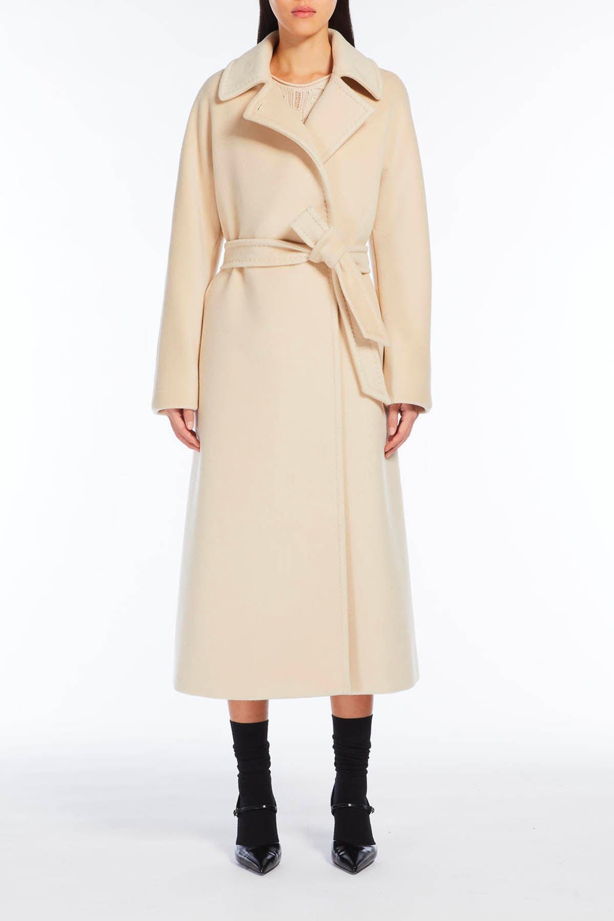 MAXMARA&#39;S BRANDS MANTELLO-MANTELLA  ALBINO / 34 Cappotto Donna Max Mara Studio Baby Albino