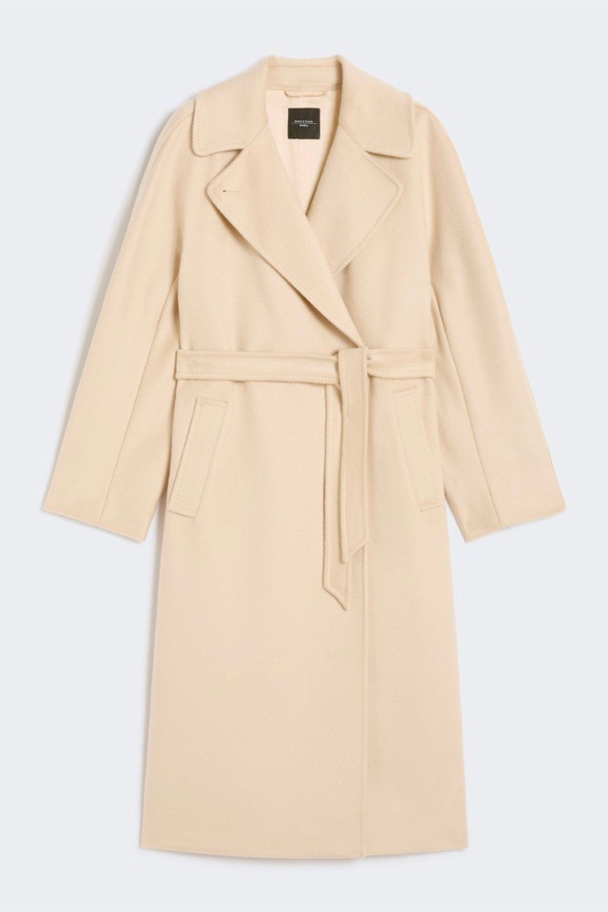 MAXMARA&#39;S BRANDS MANTELLO-MANTELLA  BIANCO BURRO / 34 Cappotto Bianco in lana donna Weekend Max Mara Resina